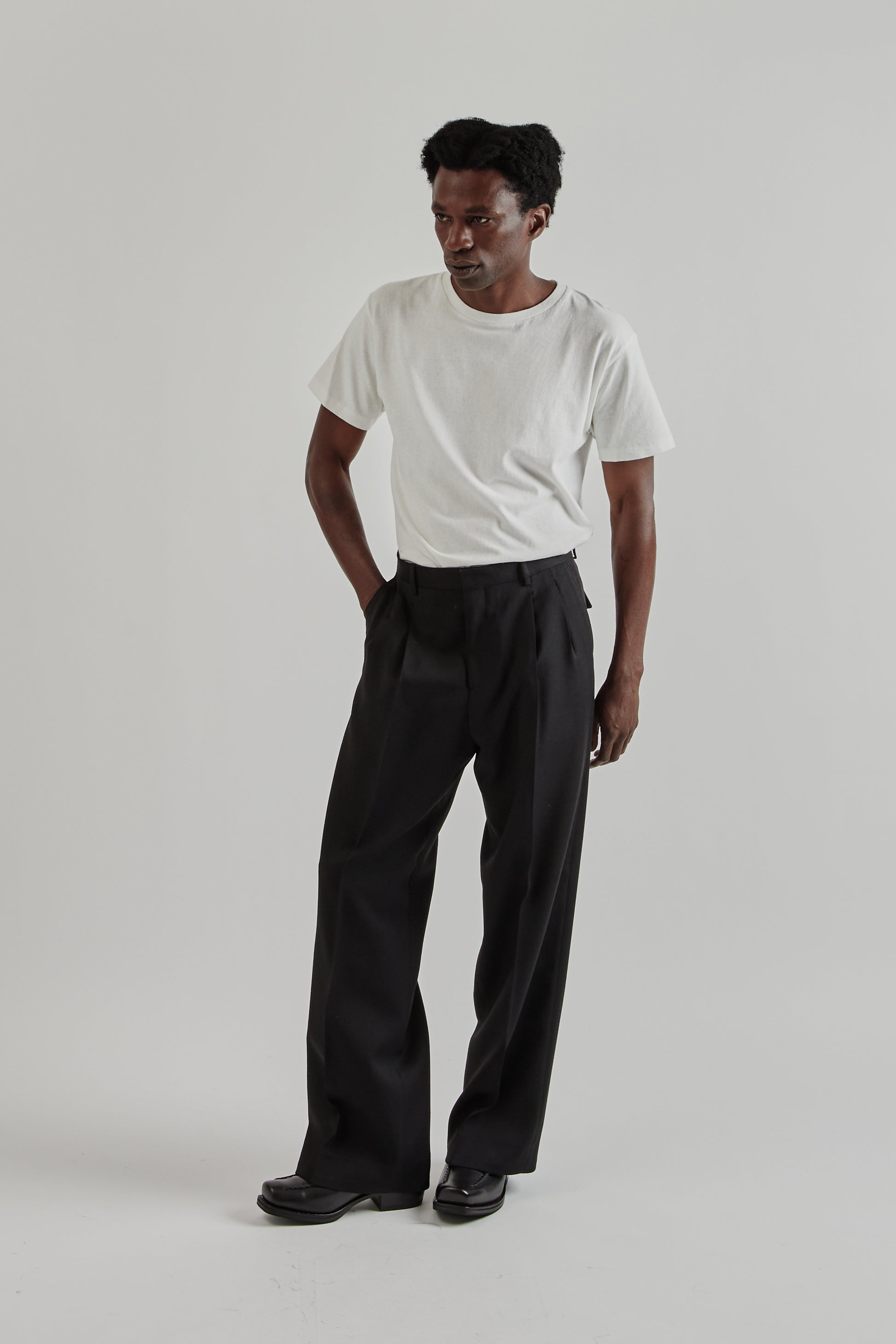 Sunflower FW25 Wide Pleated Trouser Black23