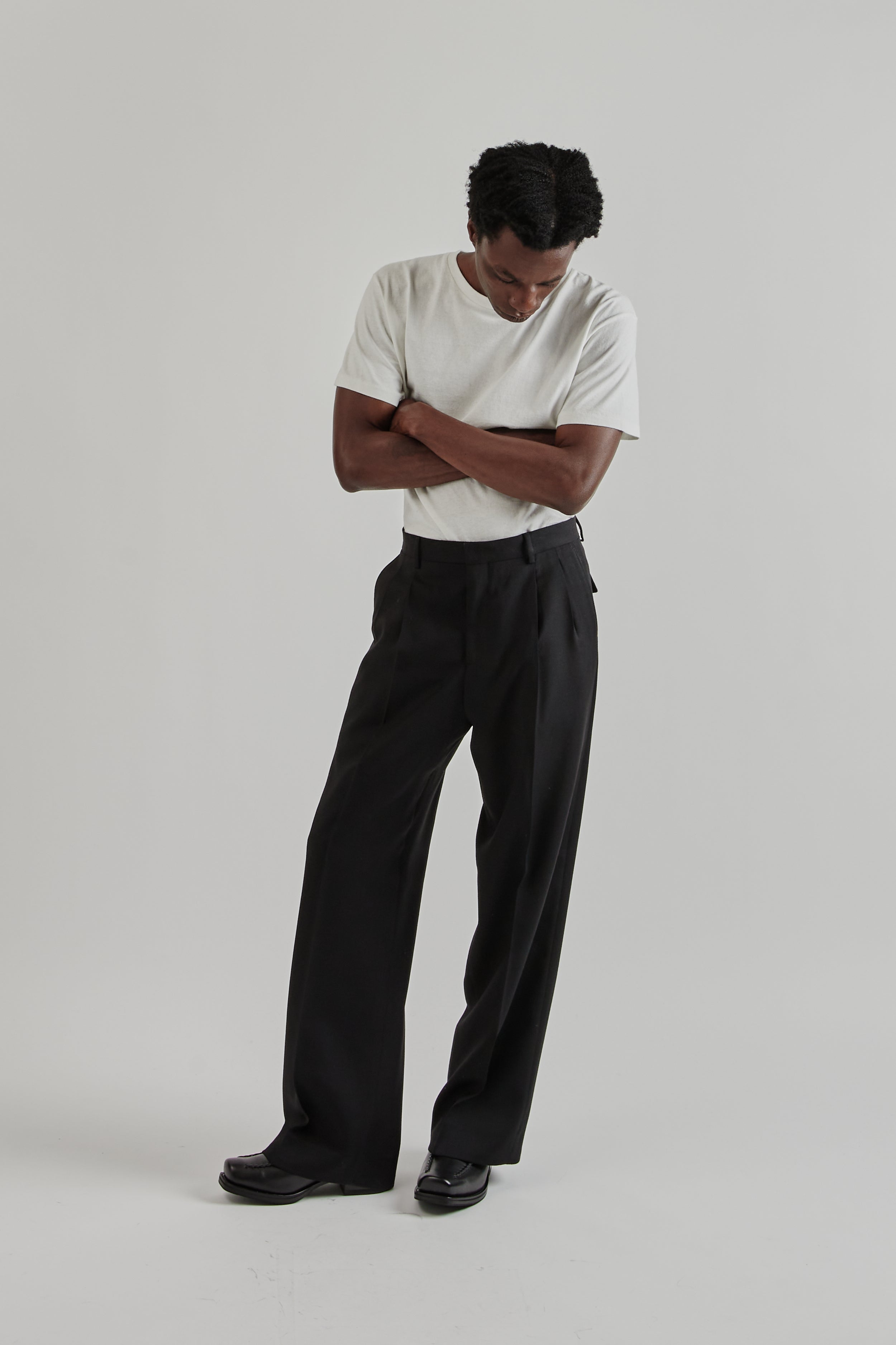Sunflower Wide Pleated Trouser - Black | Wallace Mercantile Shop