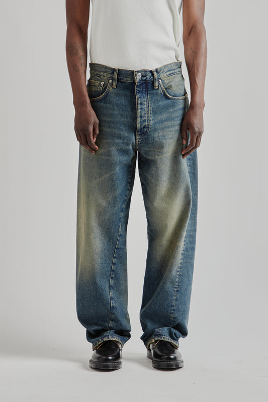 Wide Twist Denim - Dirty Blue