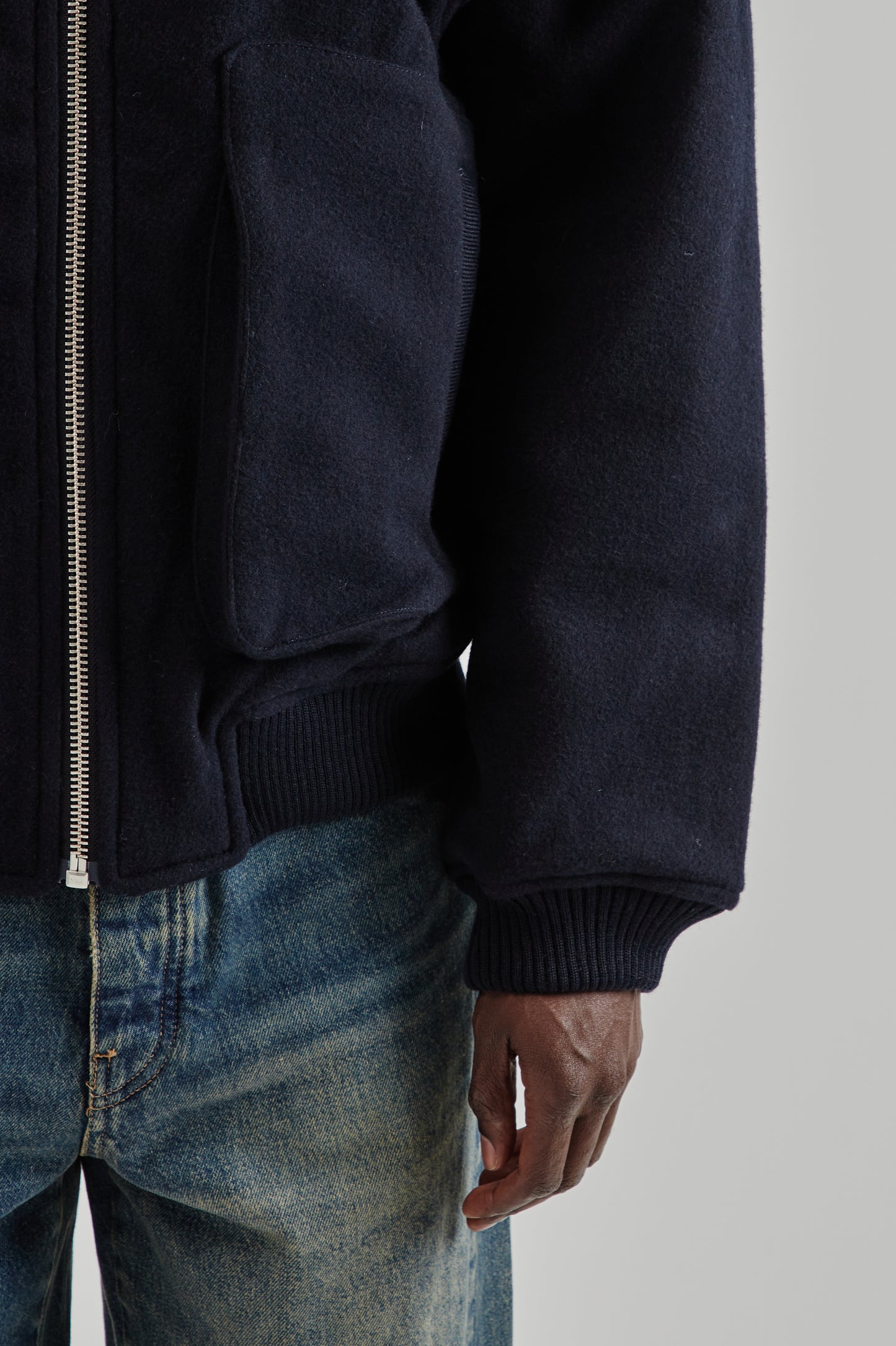 Sunflower FW25 Wool Bomber Navy16