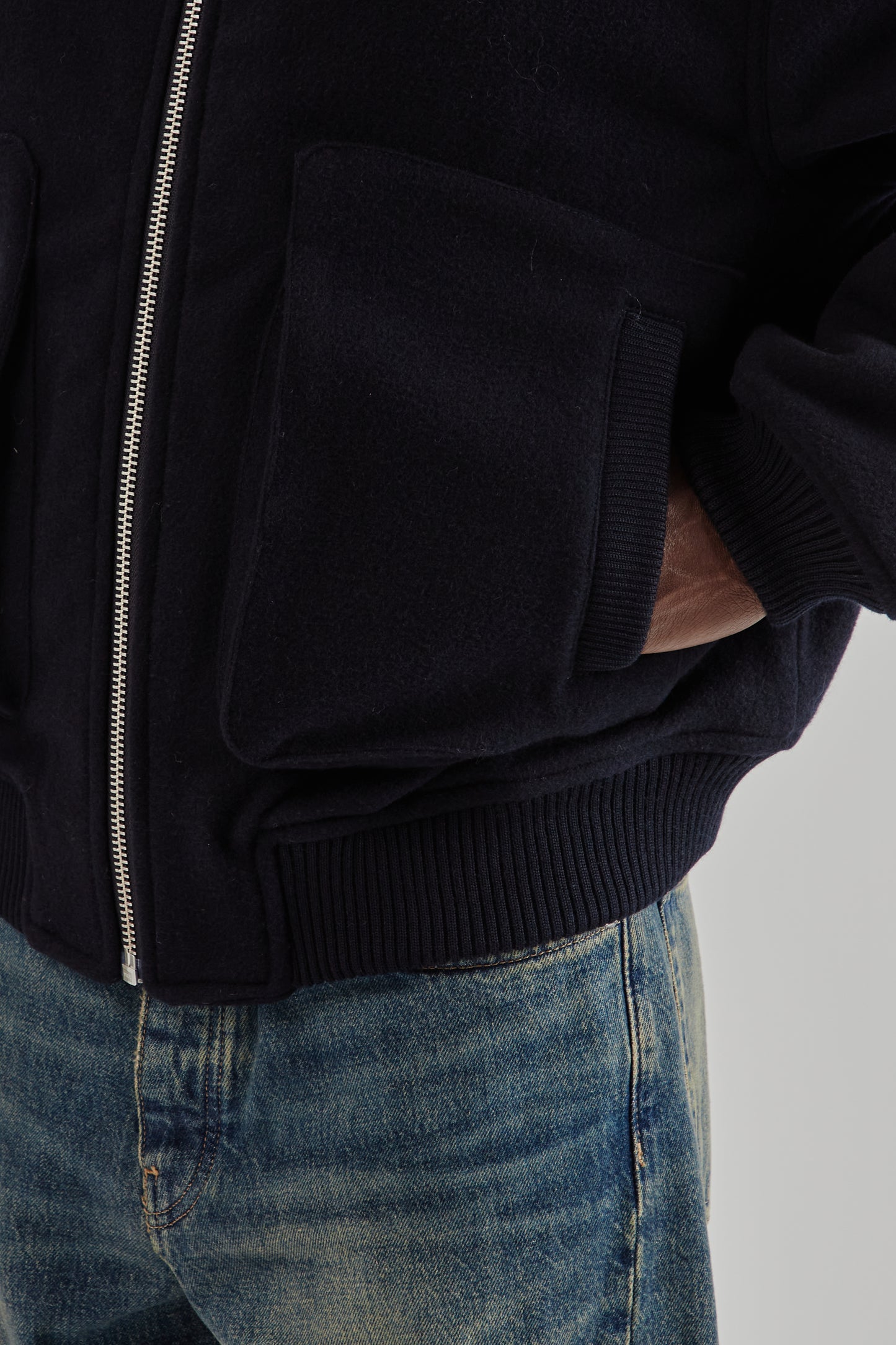 Sunflower FW25 Wool Bomber Navy17