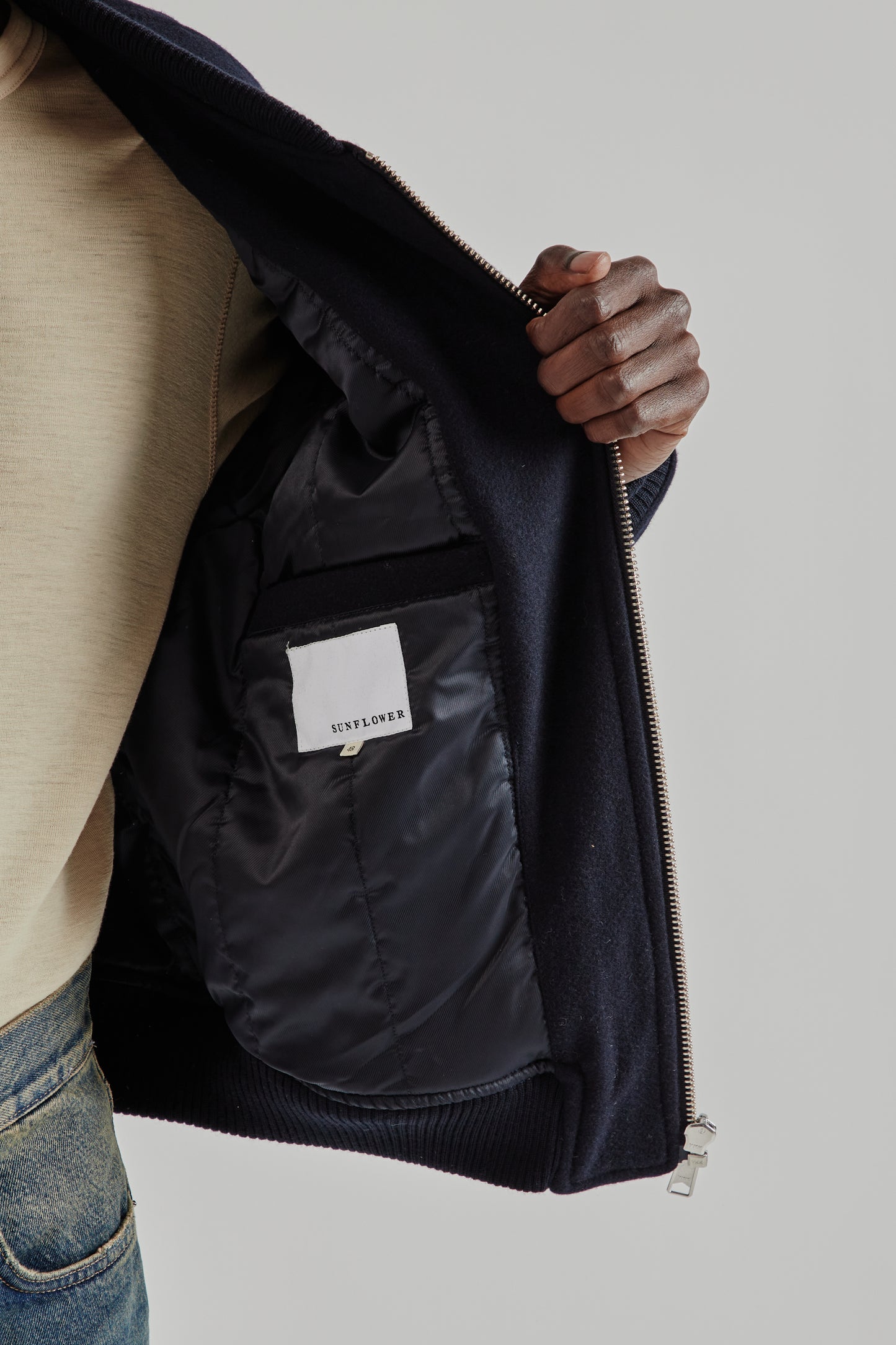 Sunflower FW25 Wool Bomber Navy19