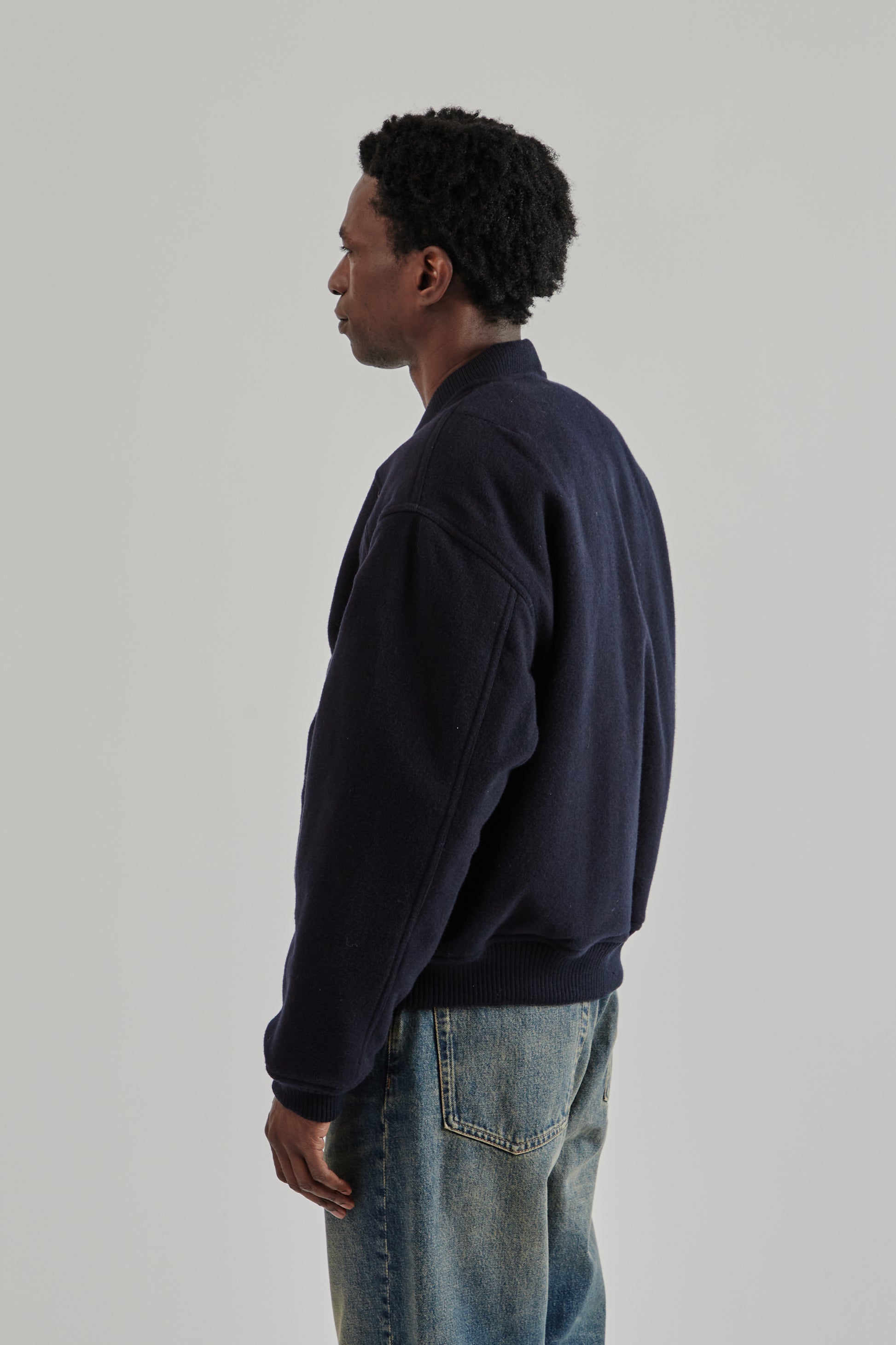 Sunflower FW25 Wool Bomber Navy9