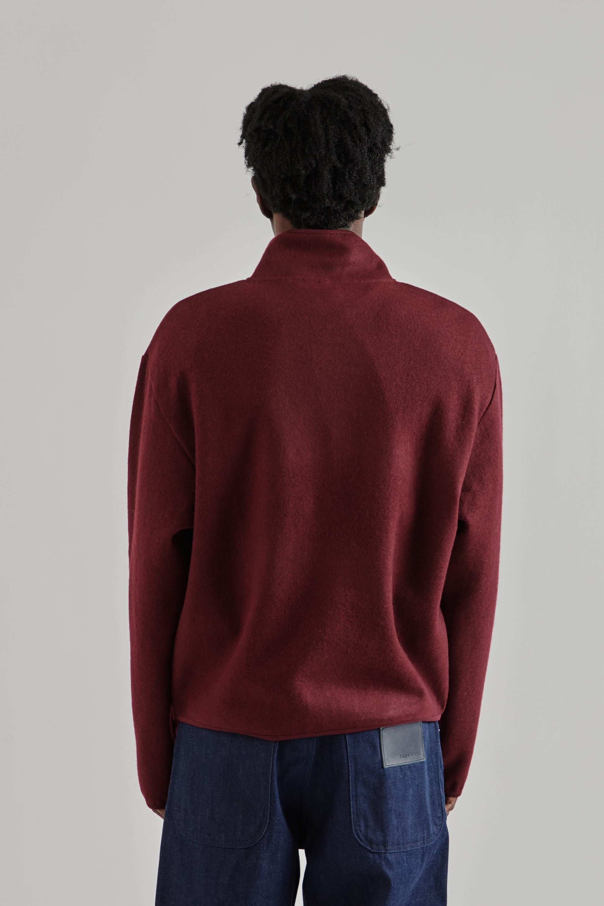 Sunflower FW25 Wool Half Zip Burgundy11
