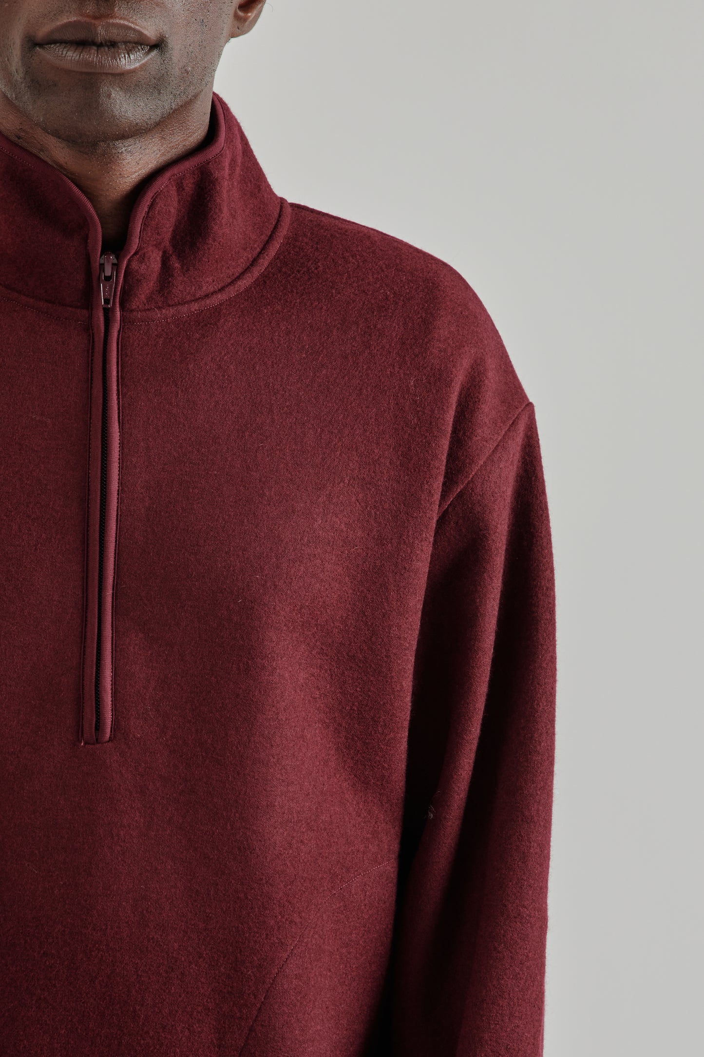 Sunflower FW25 Wool Half Zip Burgundy14