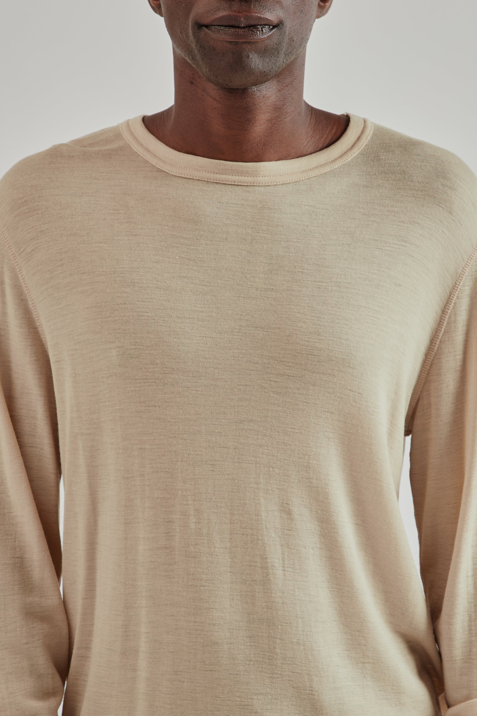 Sunflower FW25 Wool Tee Long Sleeve Beige13