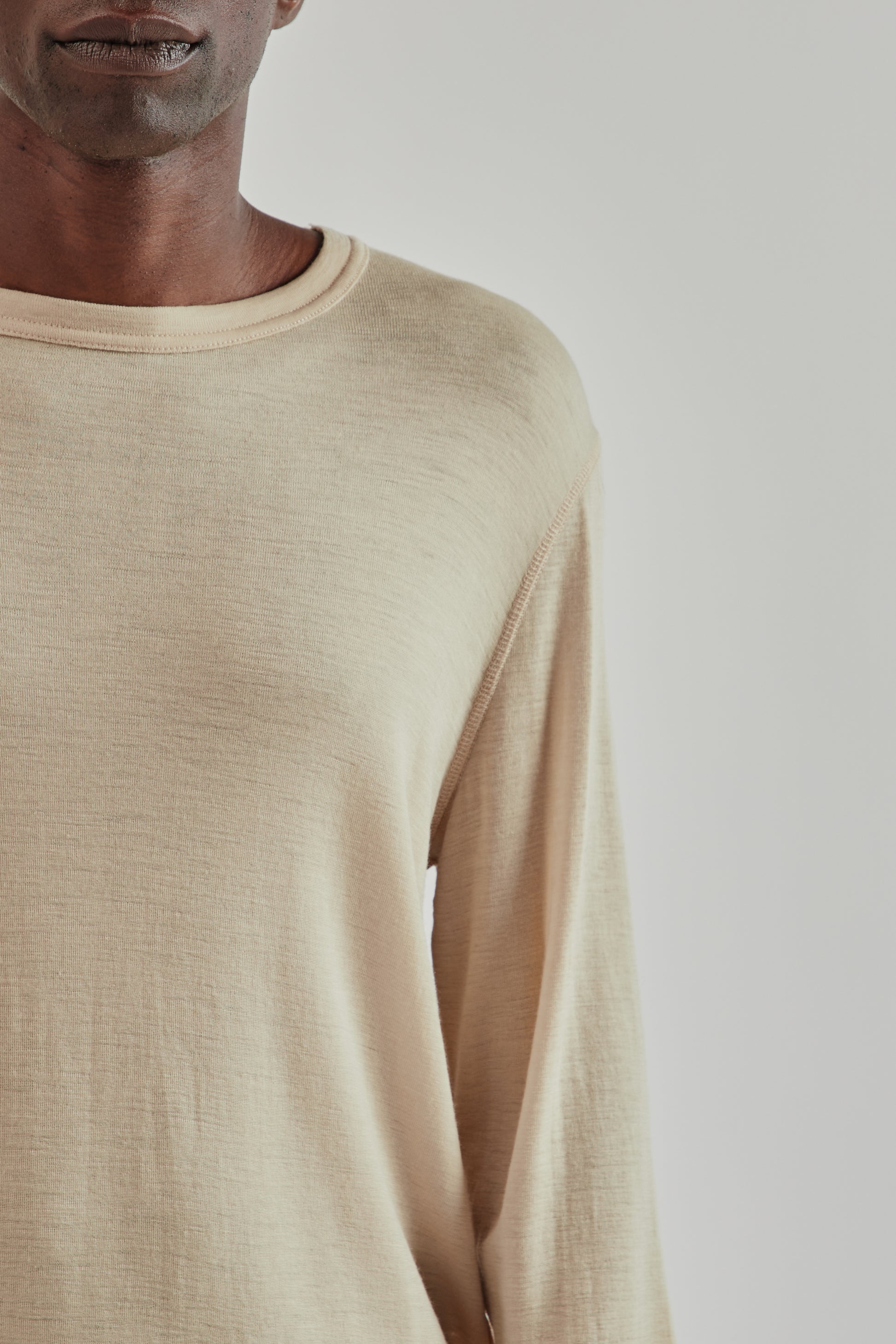 Sunflower FW25 Wool Tee Long Sleeve Beige14