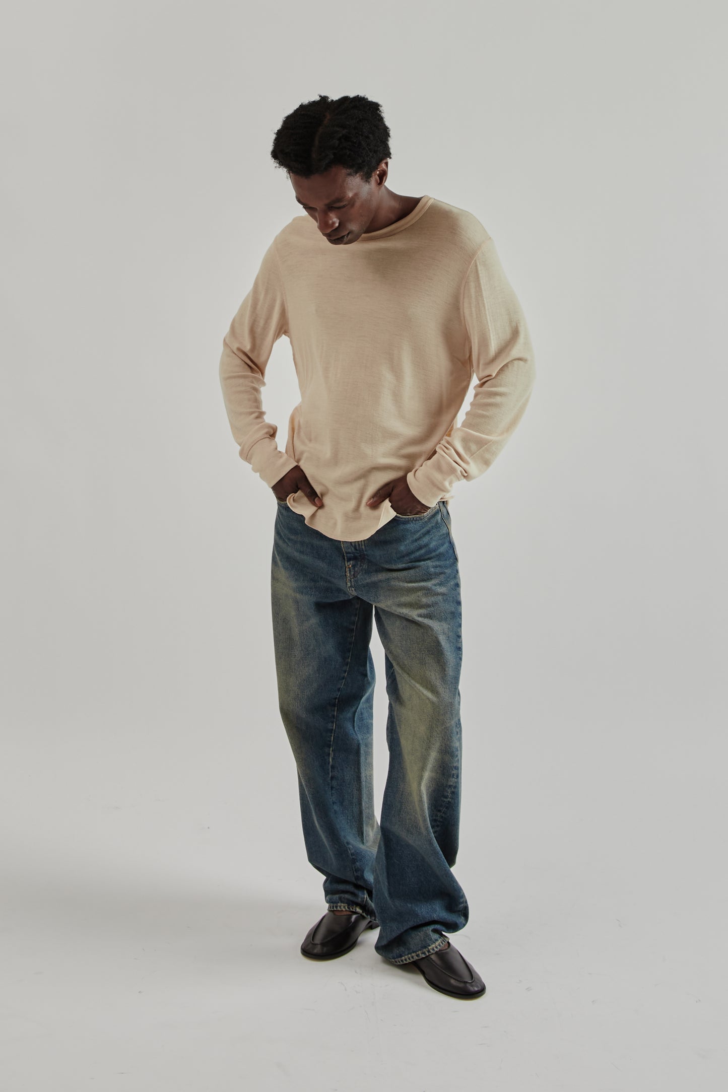 Sunflower FW25 Wool Tee Long Sleeve Beige18