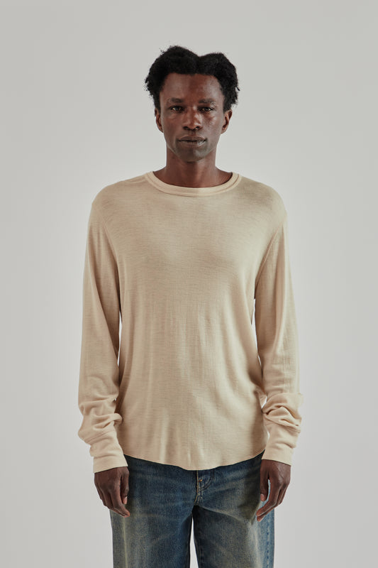 Sunflower FW25 Wool Tee Long Sleeve Beige3