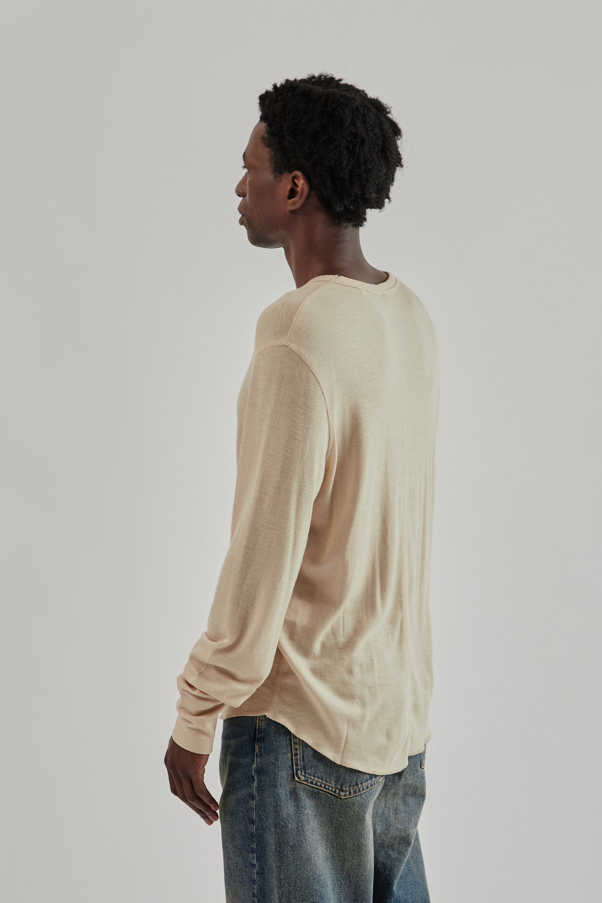 Sunflower FW25 Wool Tee Long Sleeve Beige9