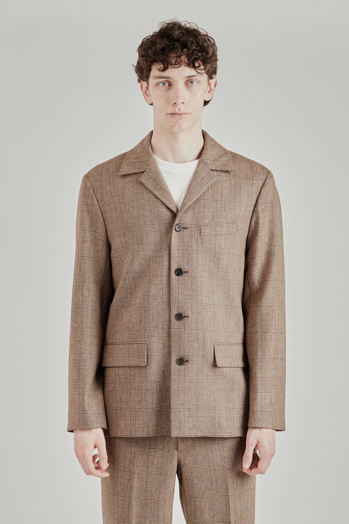 4 Button Blazer - Dark Sand