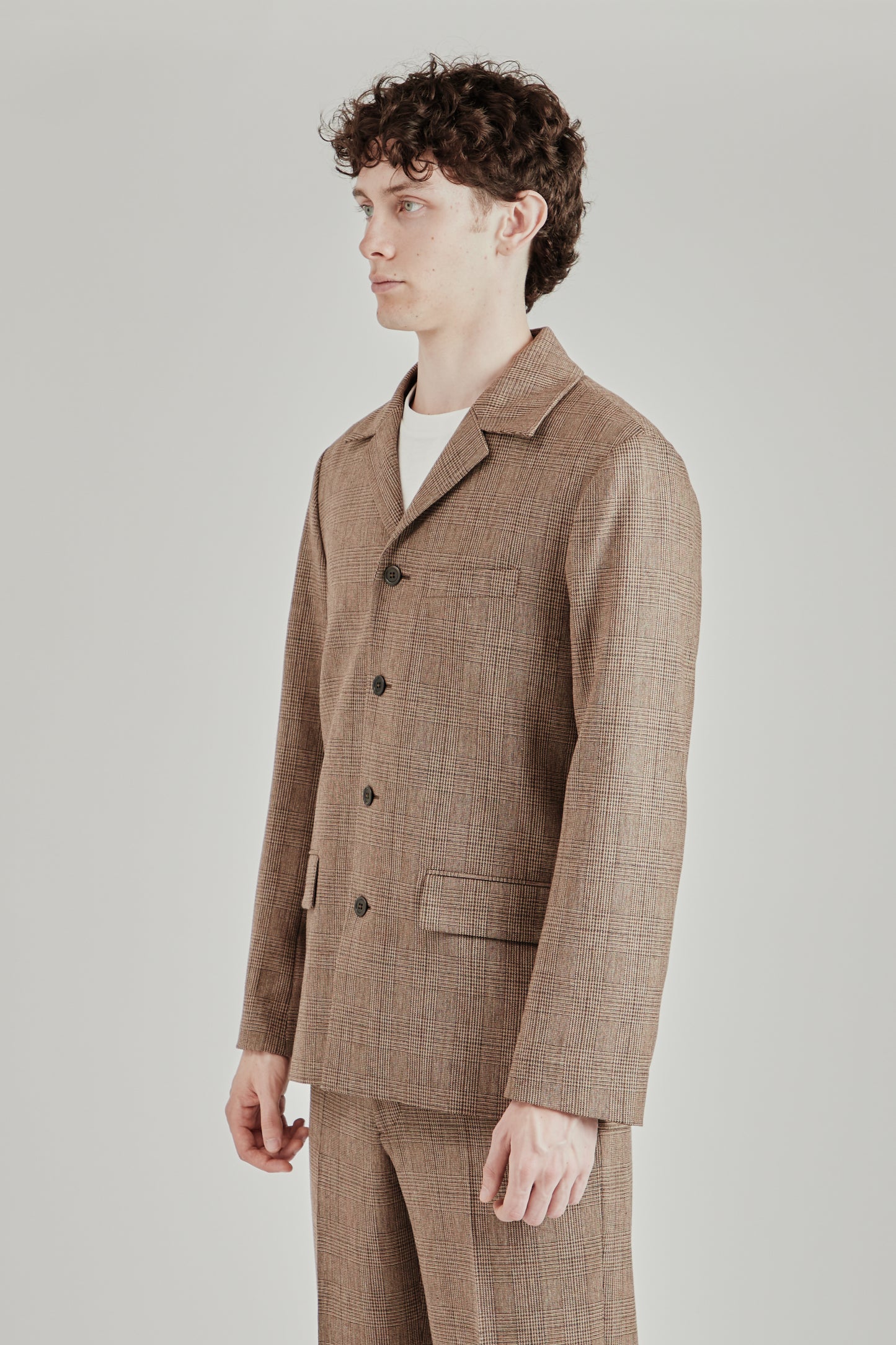 4 Button Blazer - Dark Sand