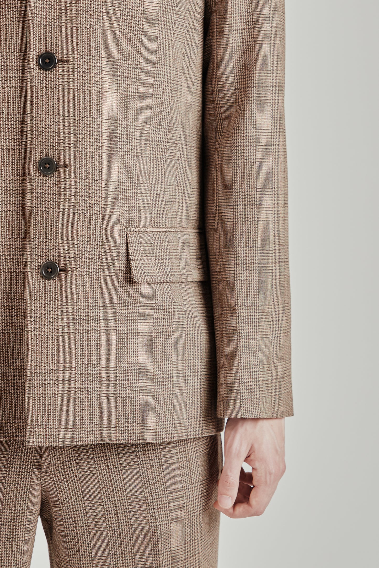 4 Button Blazer - Dark Sand
