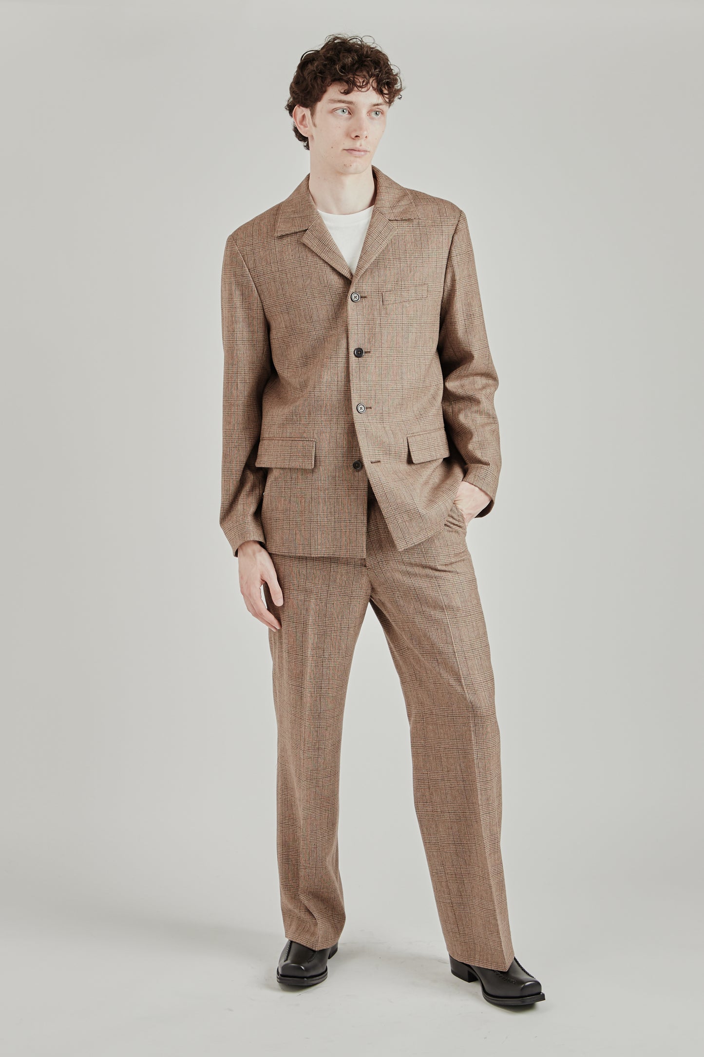 4 Button Blazer - Dark Sand