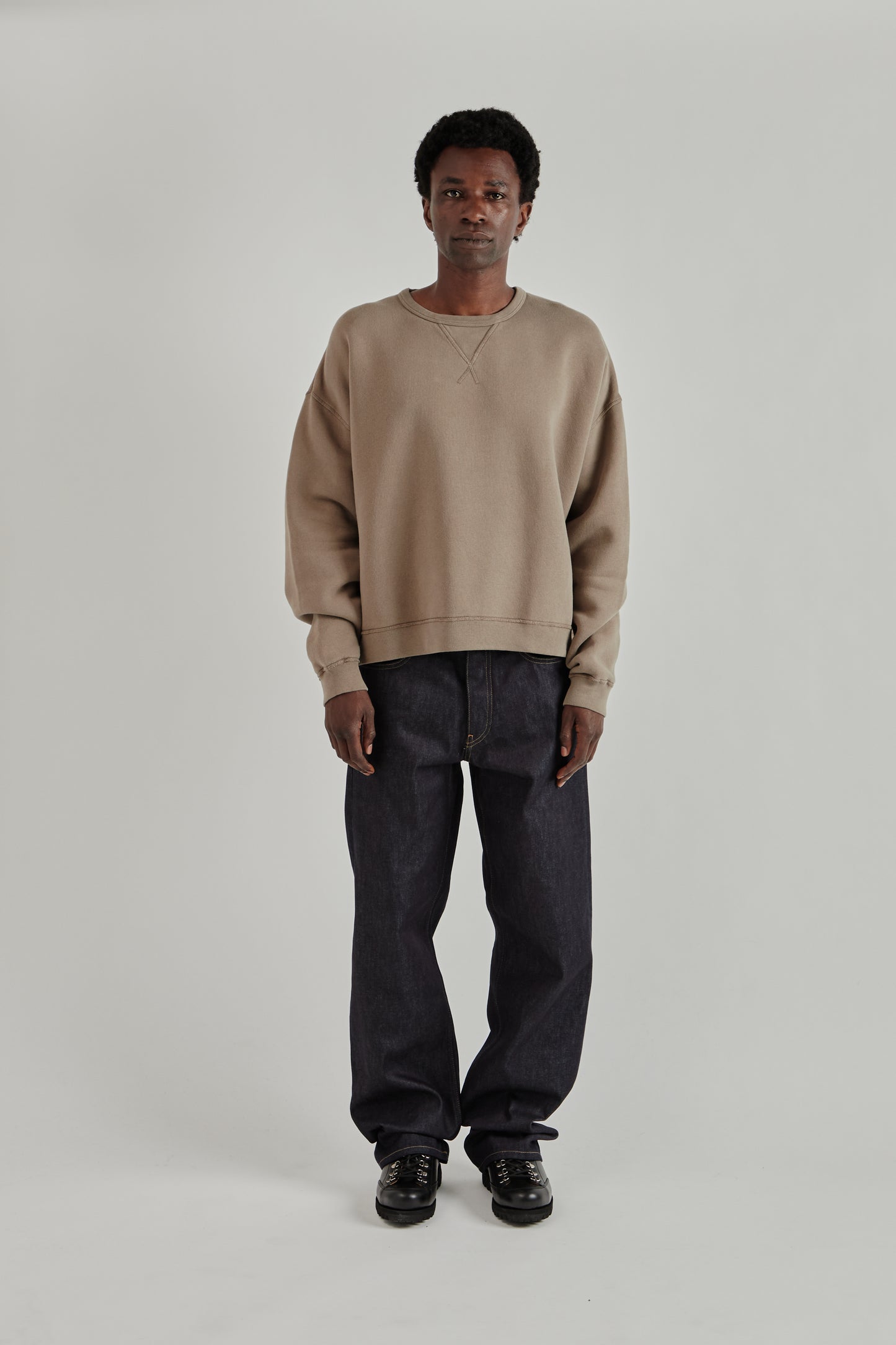 Crew Sweat - Brown Washed
