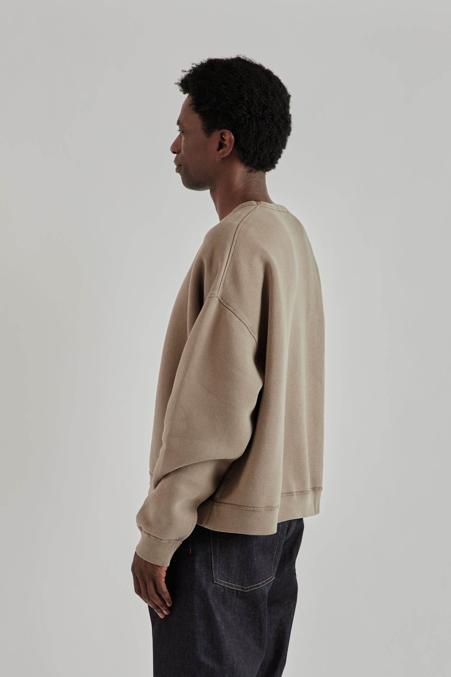 Crew Sweat - Brown Washed