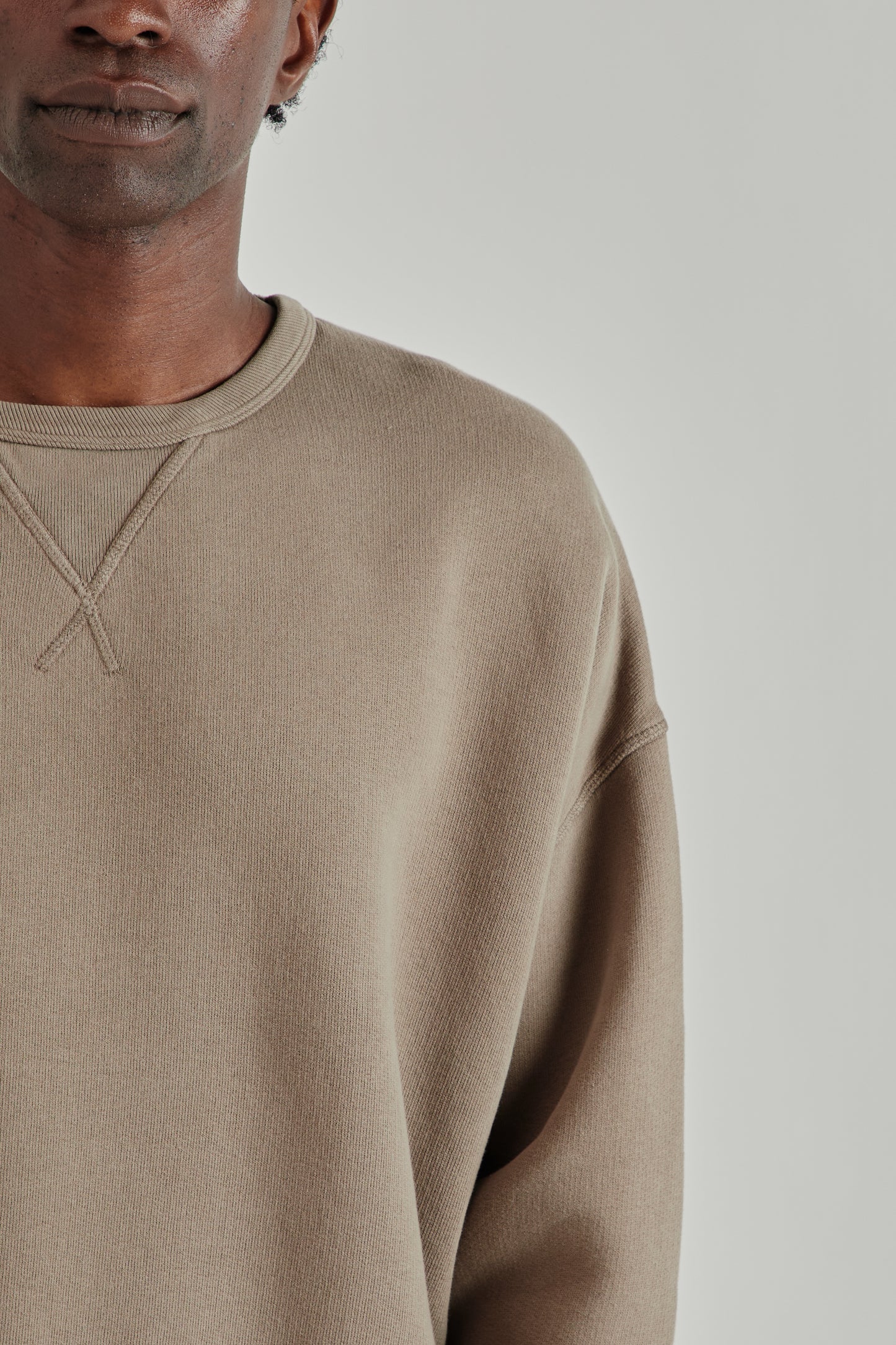 Crew Sweat - Brown Washed