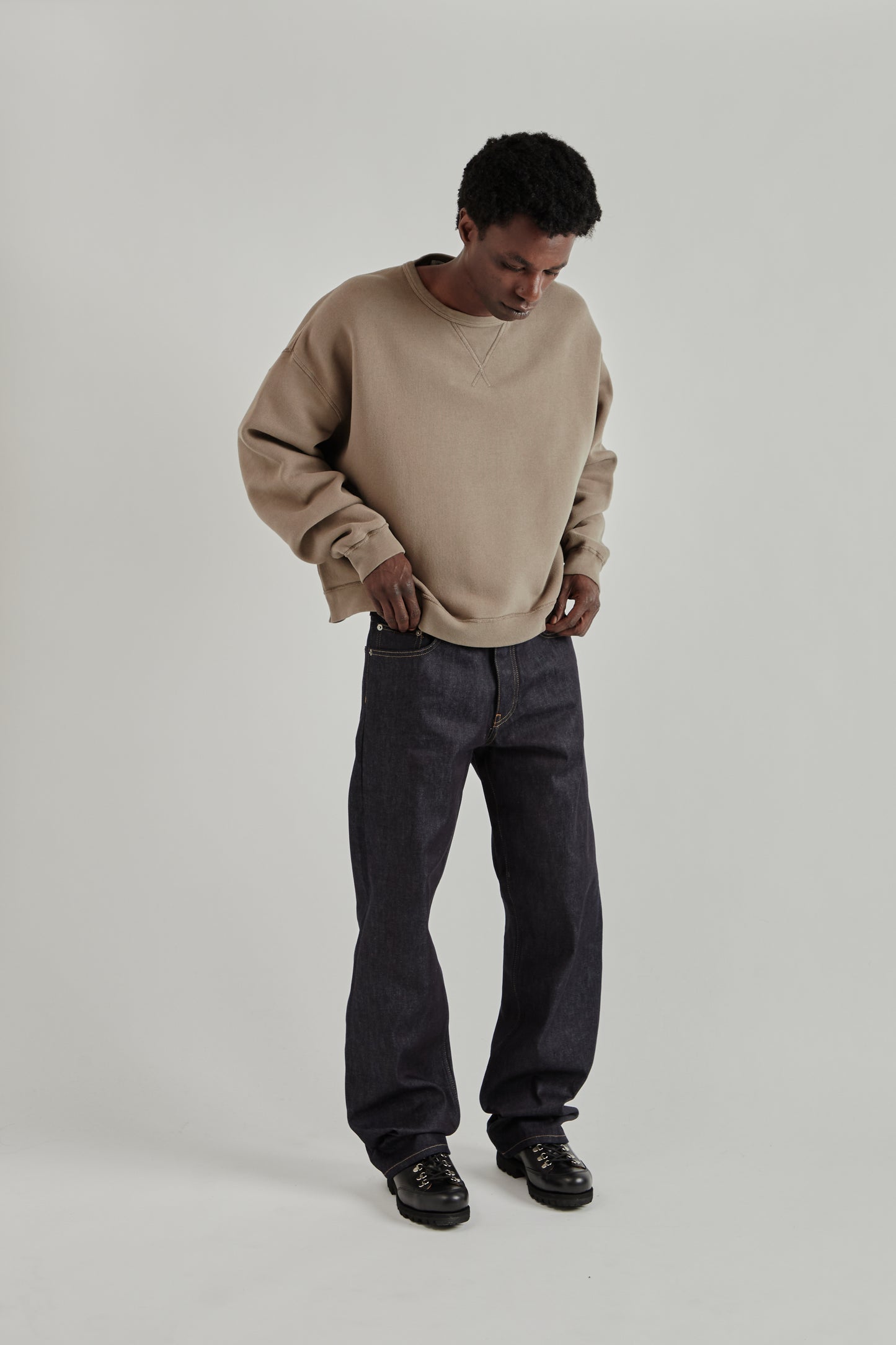 Crew Sweat - Brown Washed