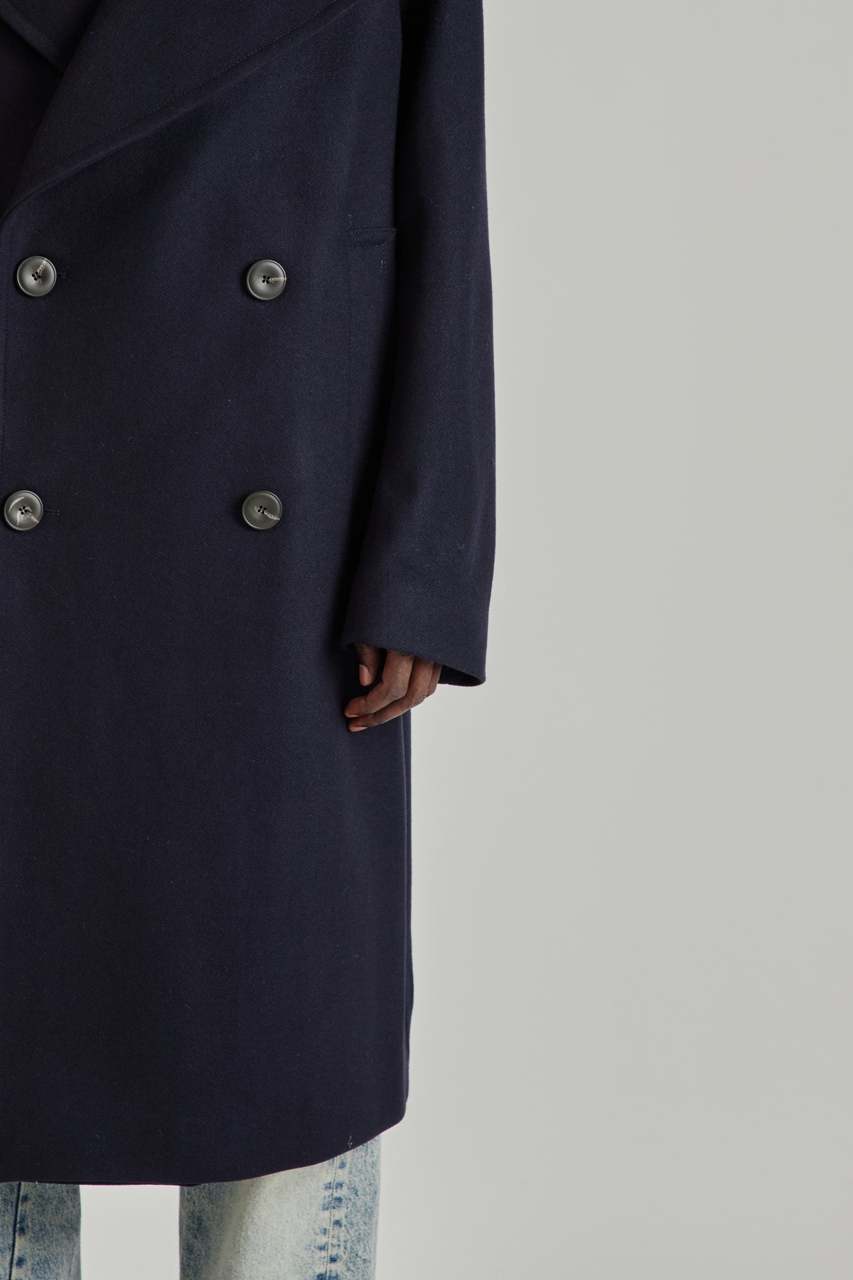 Sunflower FW26 DB Overcoat Navy 1094