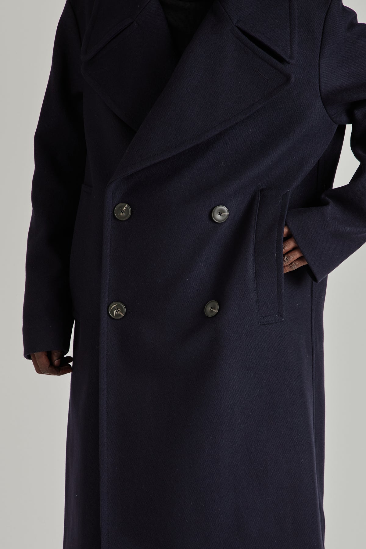 Sunflower FW26 DB Overcoat Navy 1095