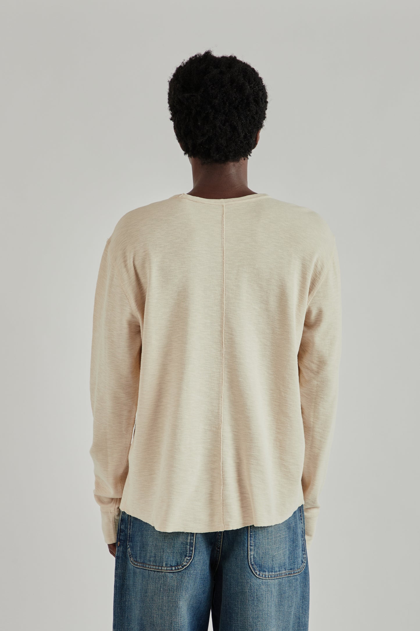 Longsleeve Waffle Tee - Beige