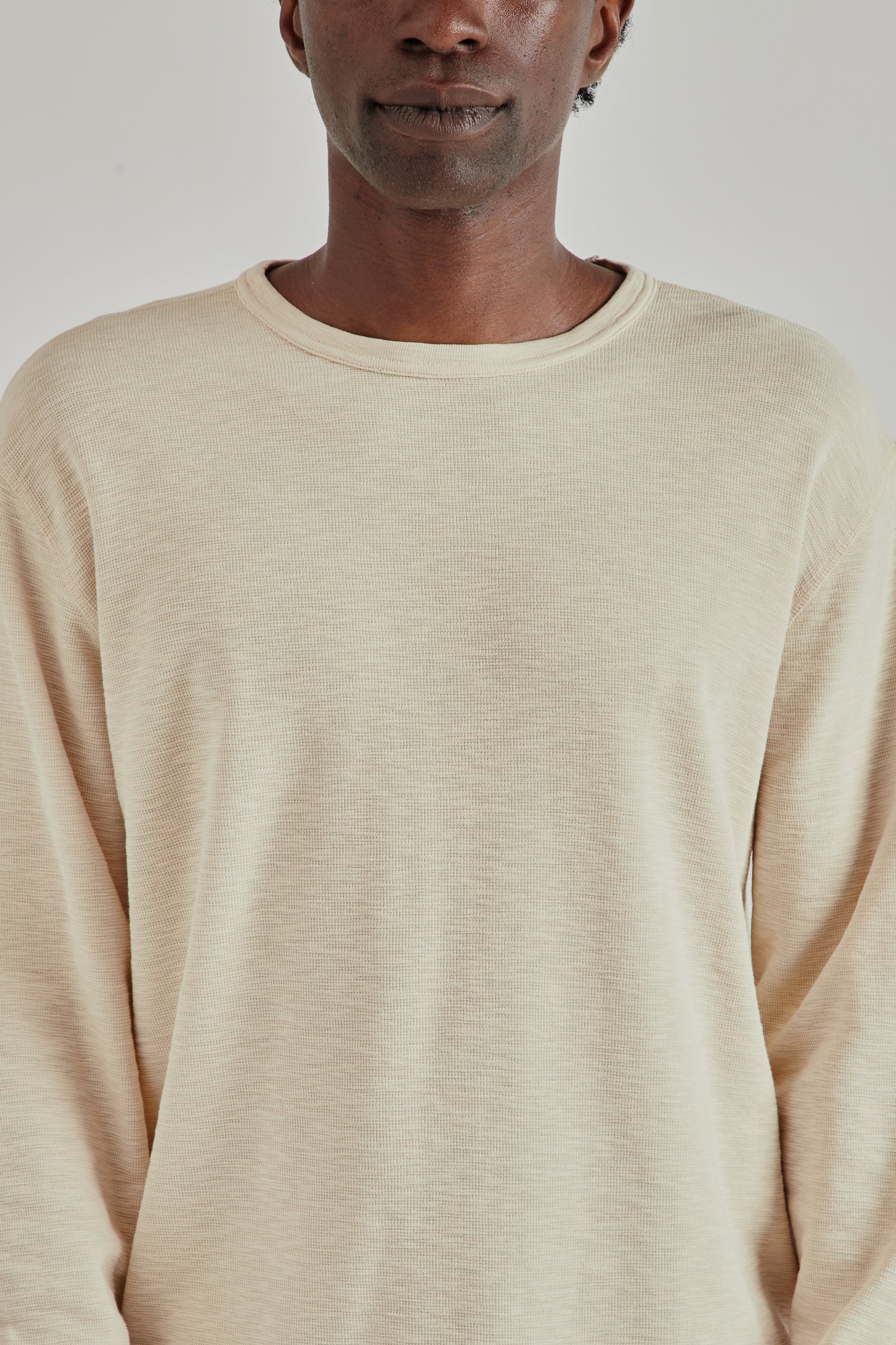 Longsleeve Waffle Tee - Beige