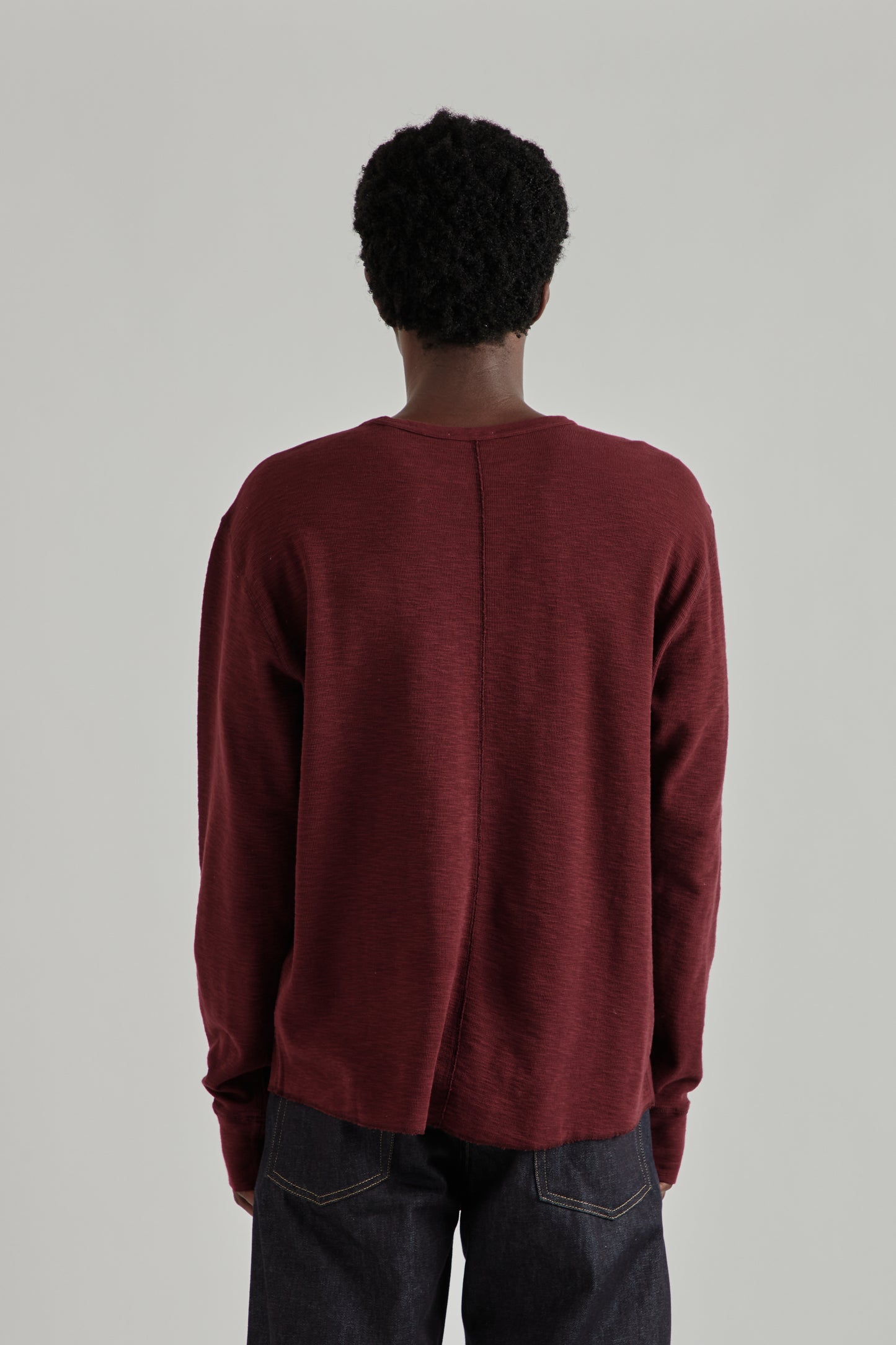 Longsleeve Waffle Tee - Burgundy