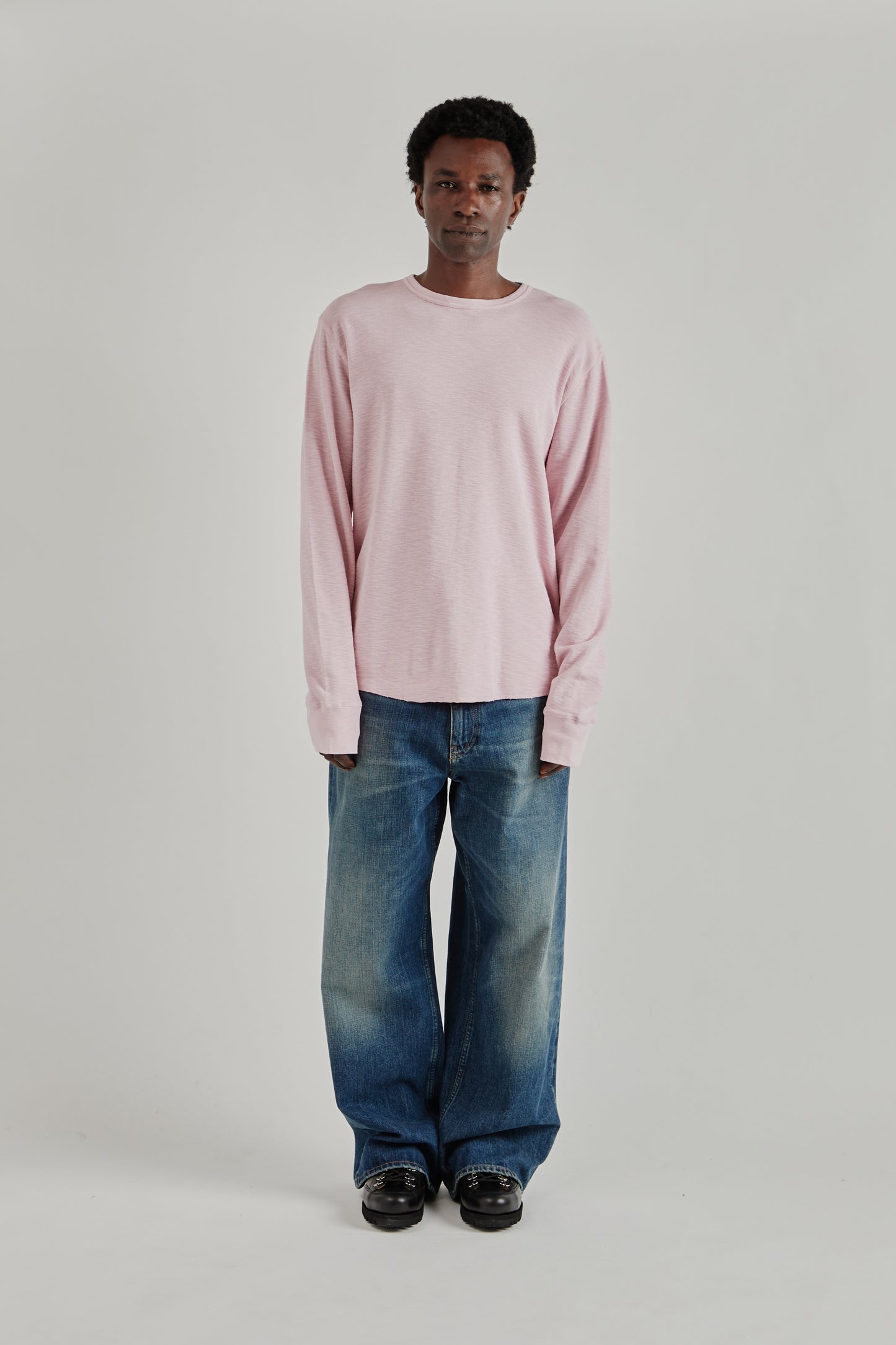 Longsleeve Waffle Tee - Pink