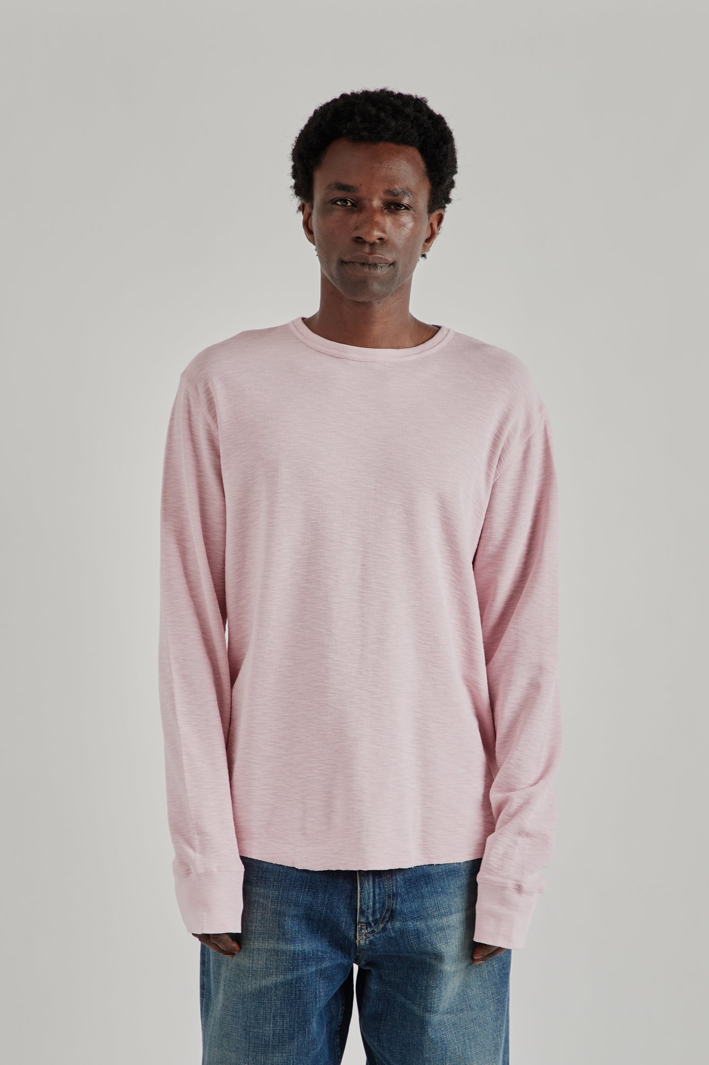 Longsleeve Waffle Tee - Pink
