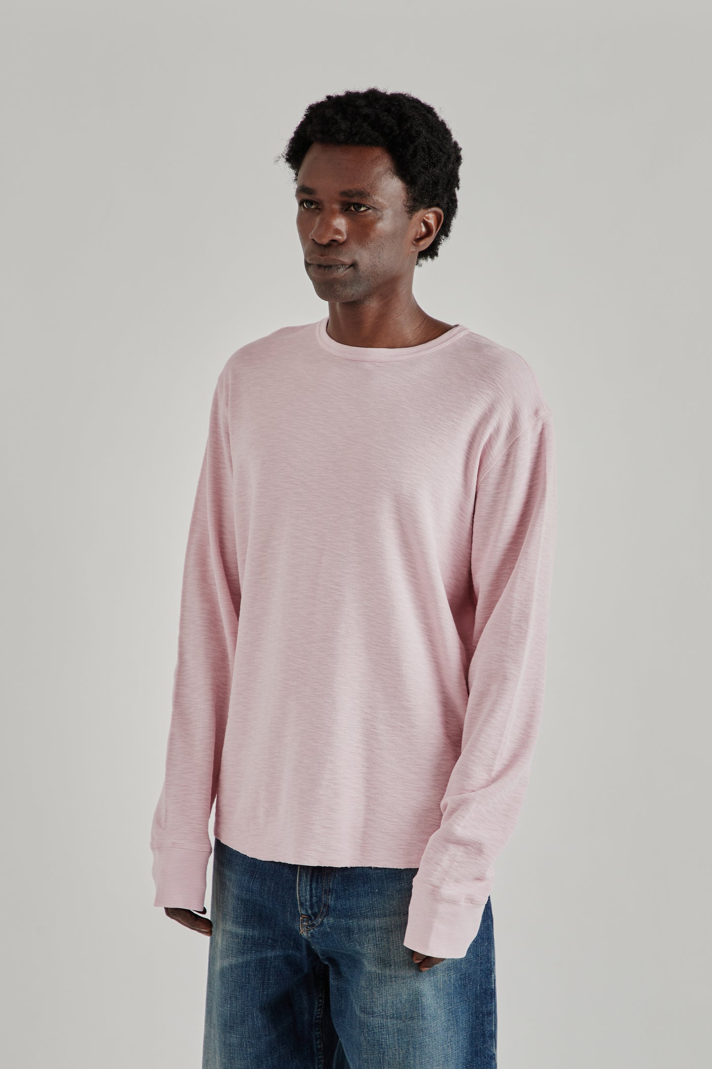 Longsleeve Waffle Tee - Pink