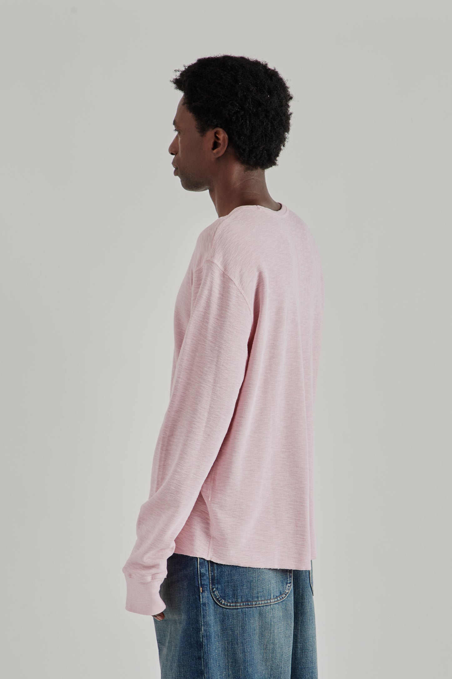 Longsleeve Waffle Tee - Pink