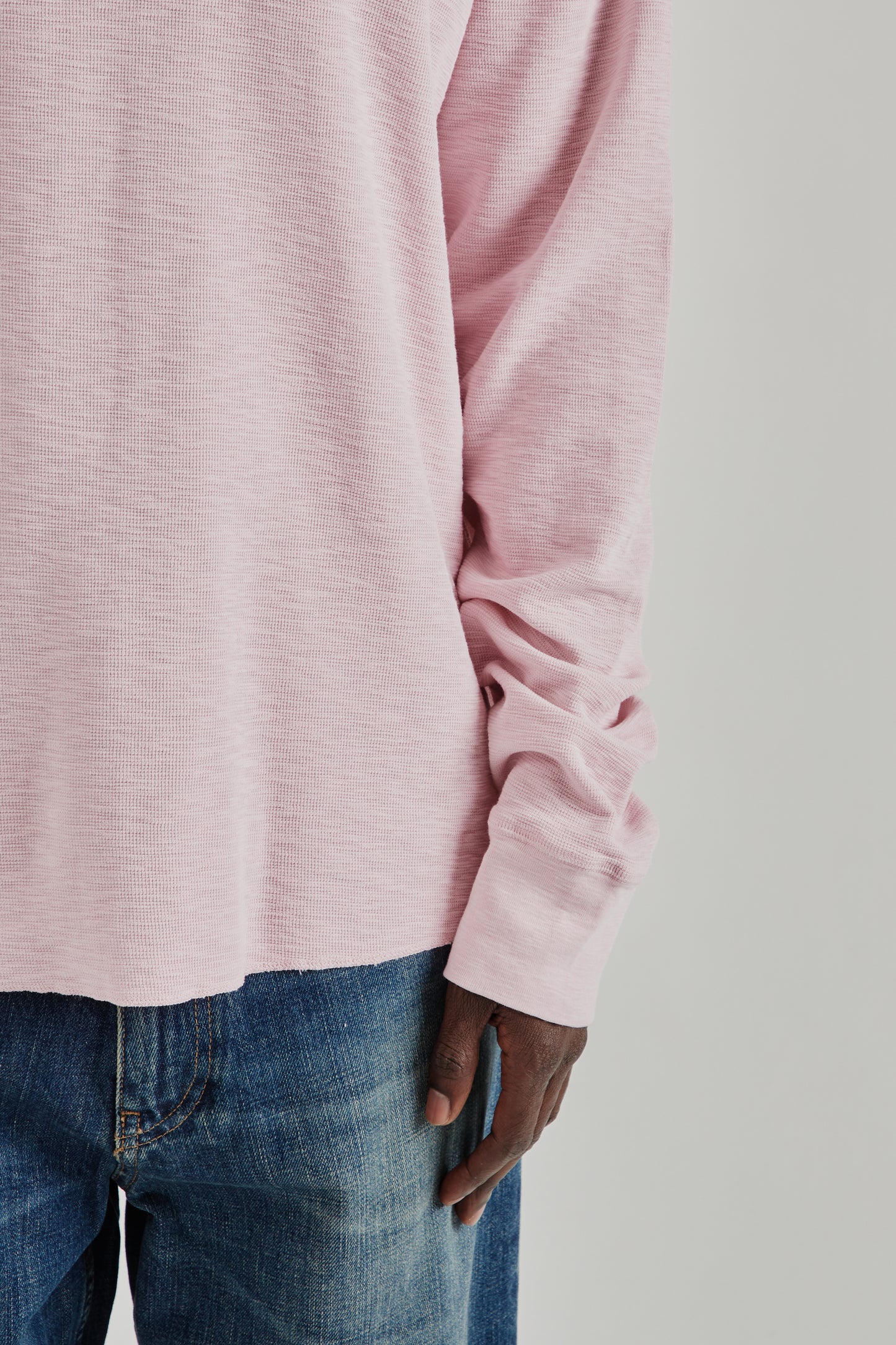 Longsleeve Waffle Tee - Pink