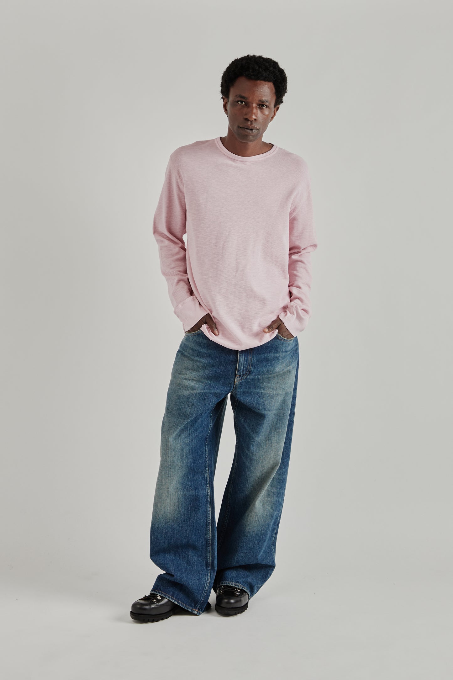 Longsleeve Waffle Tee - Pink