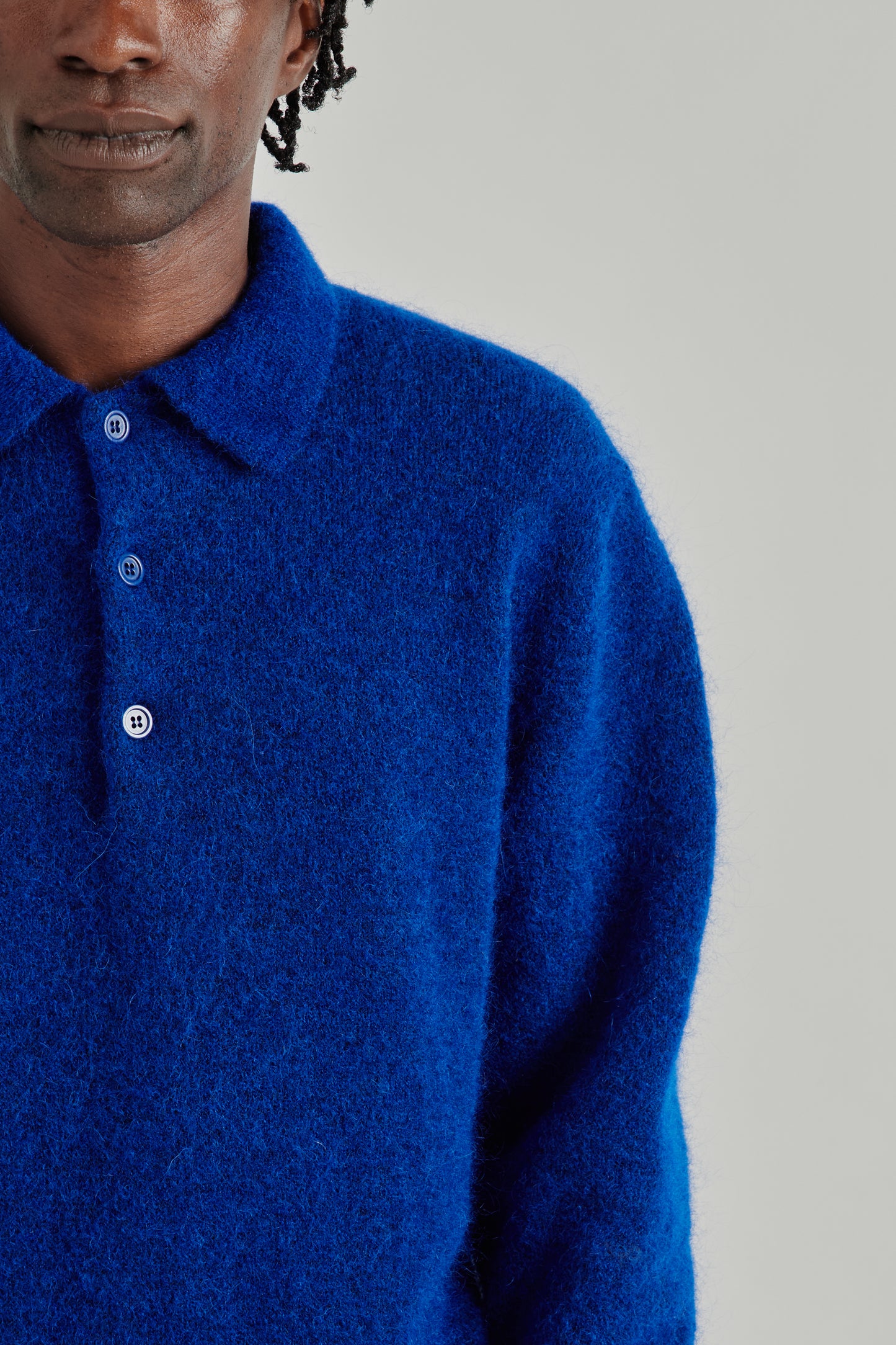 Mohair Polo - Klein Blue