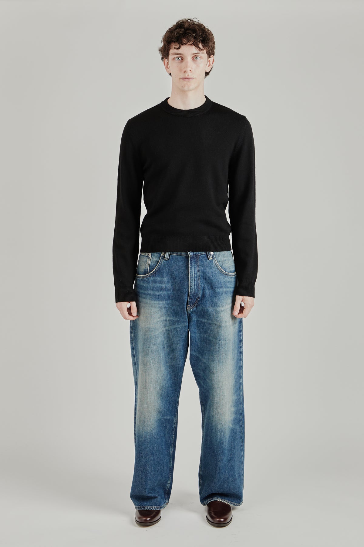 Moon Merino Cropped - Black