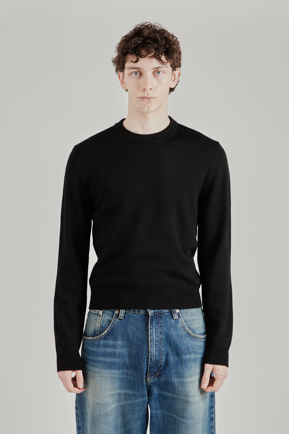 Moon Merino Cropped - Black