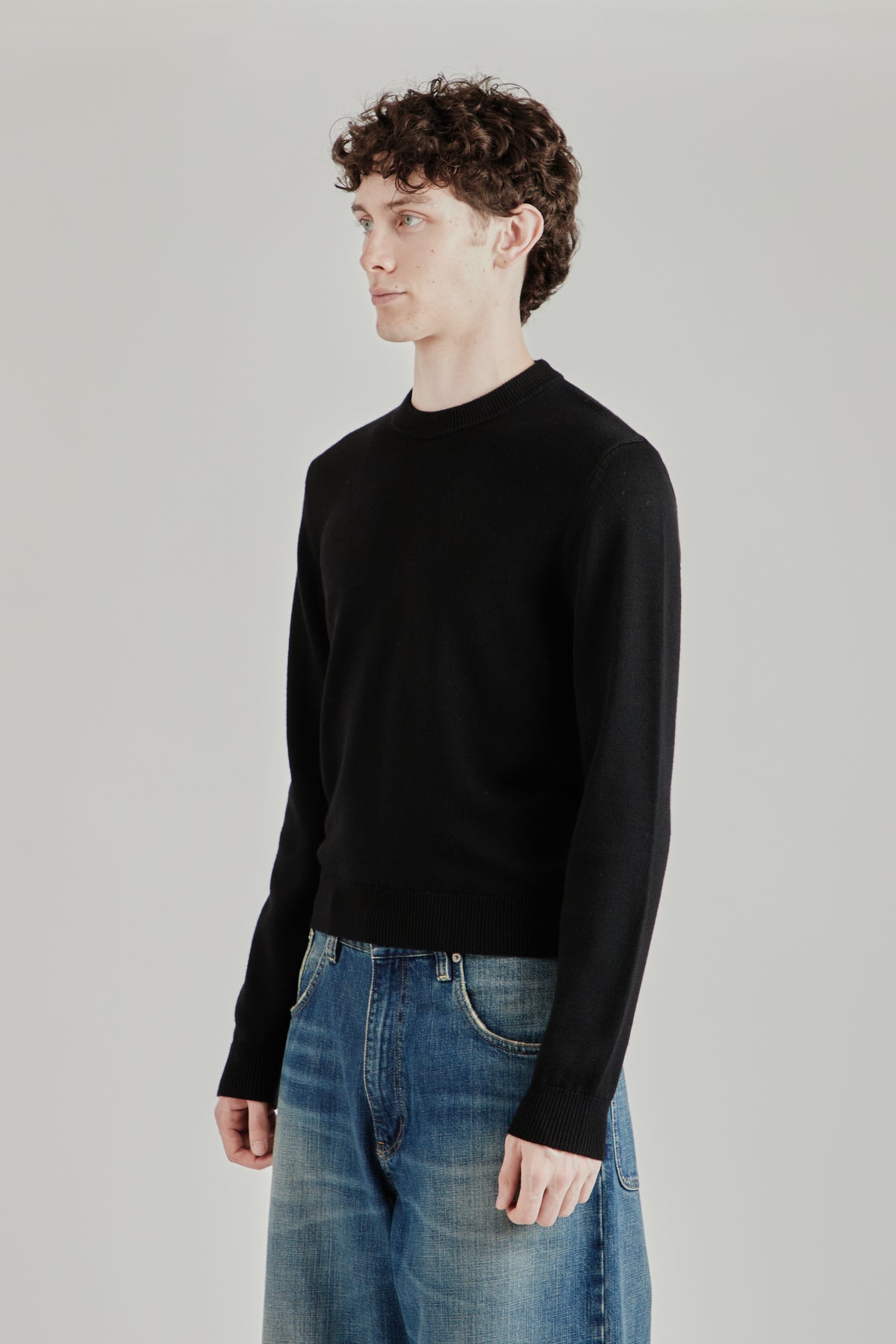 Moon Merino Cropped - Black