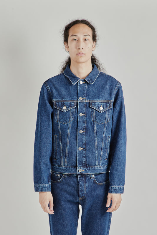 Sunflower FW26 Trucker Denim Jacket Blue Wash1989