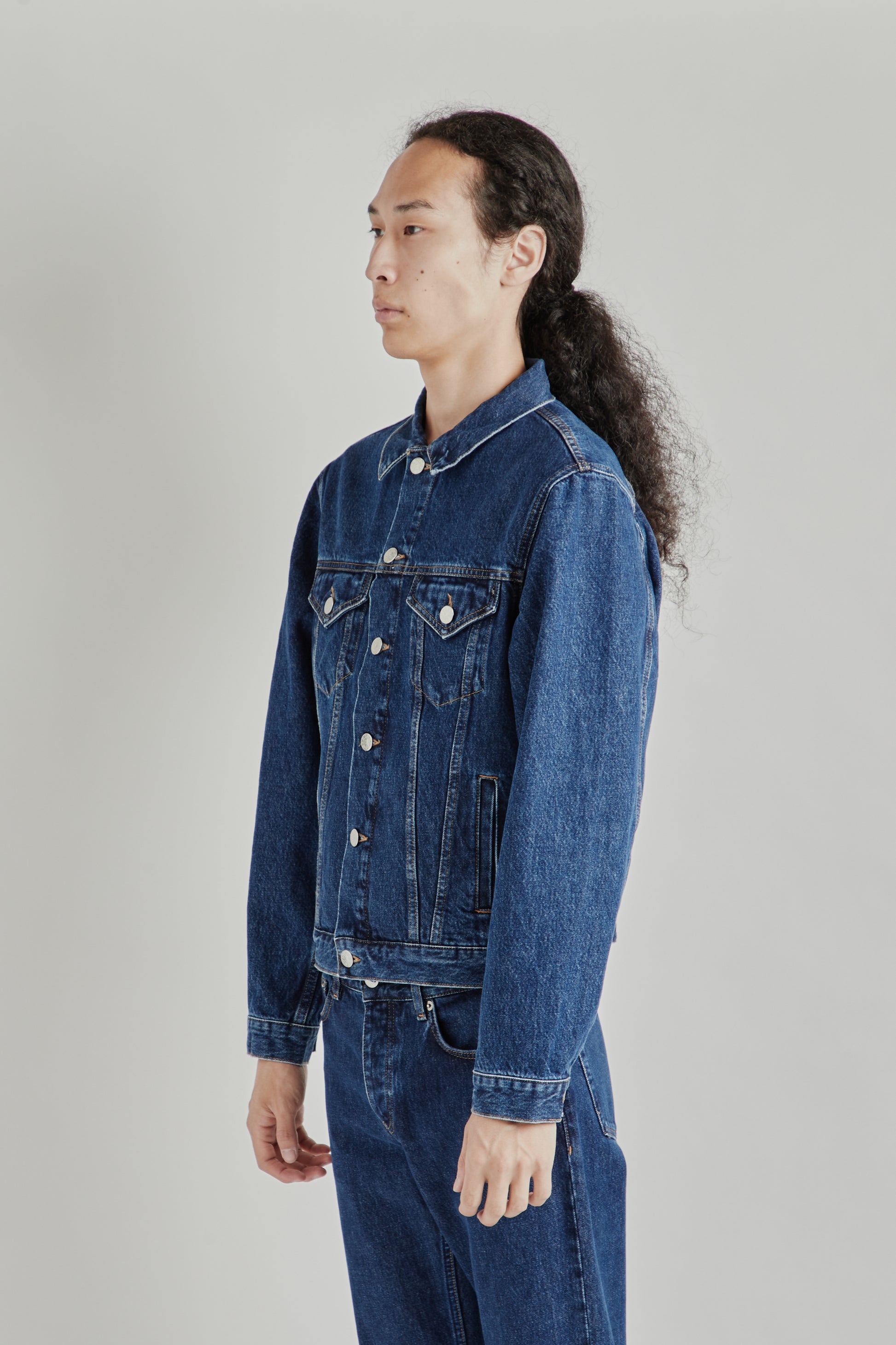 Sunflower FW26 Trucker Denim Jacket Blue Wash1991