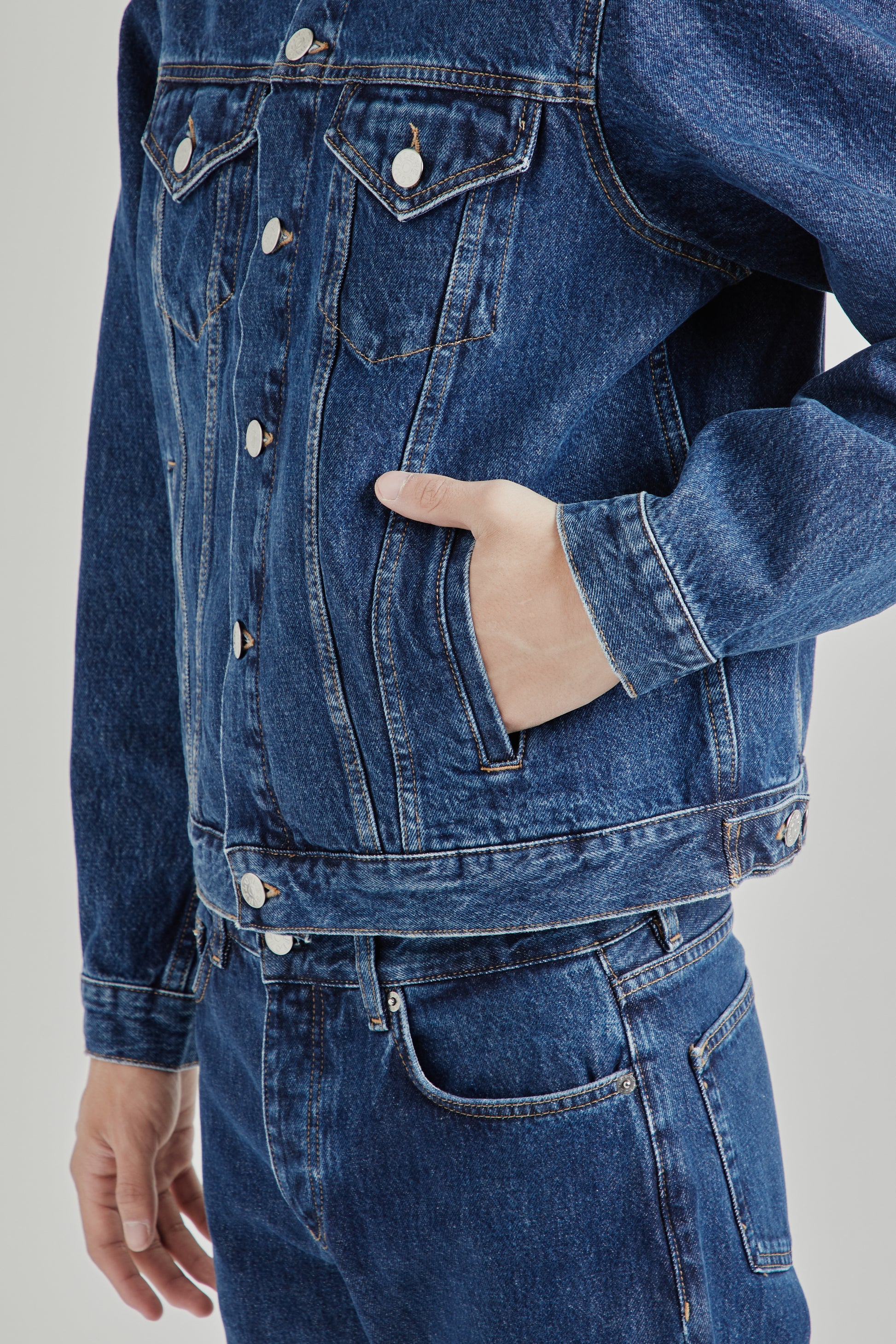 Sunflower FW26 Trucker Denim Jacket Blue Wash2003