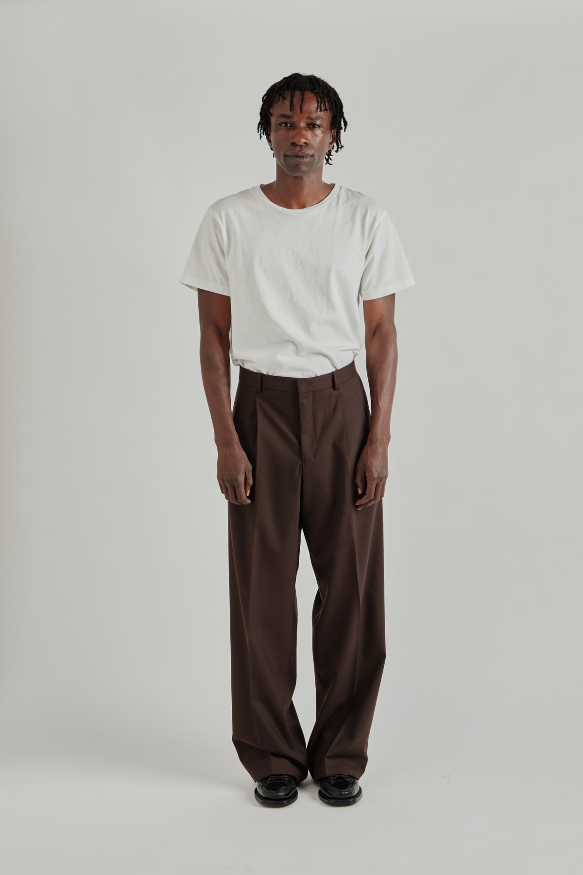 Sunflower FW26 Wide Pleated Trouser Brown23