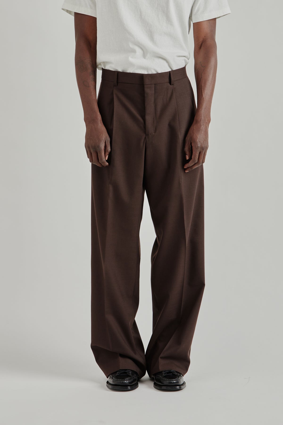 Sunflower FW26 Wide Pleated Trouser Brown25