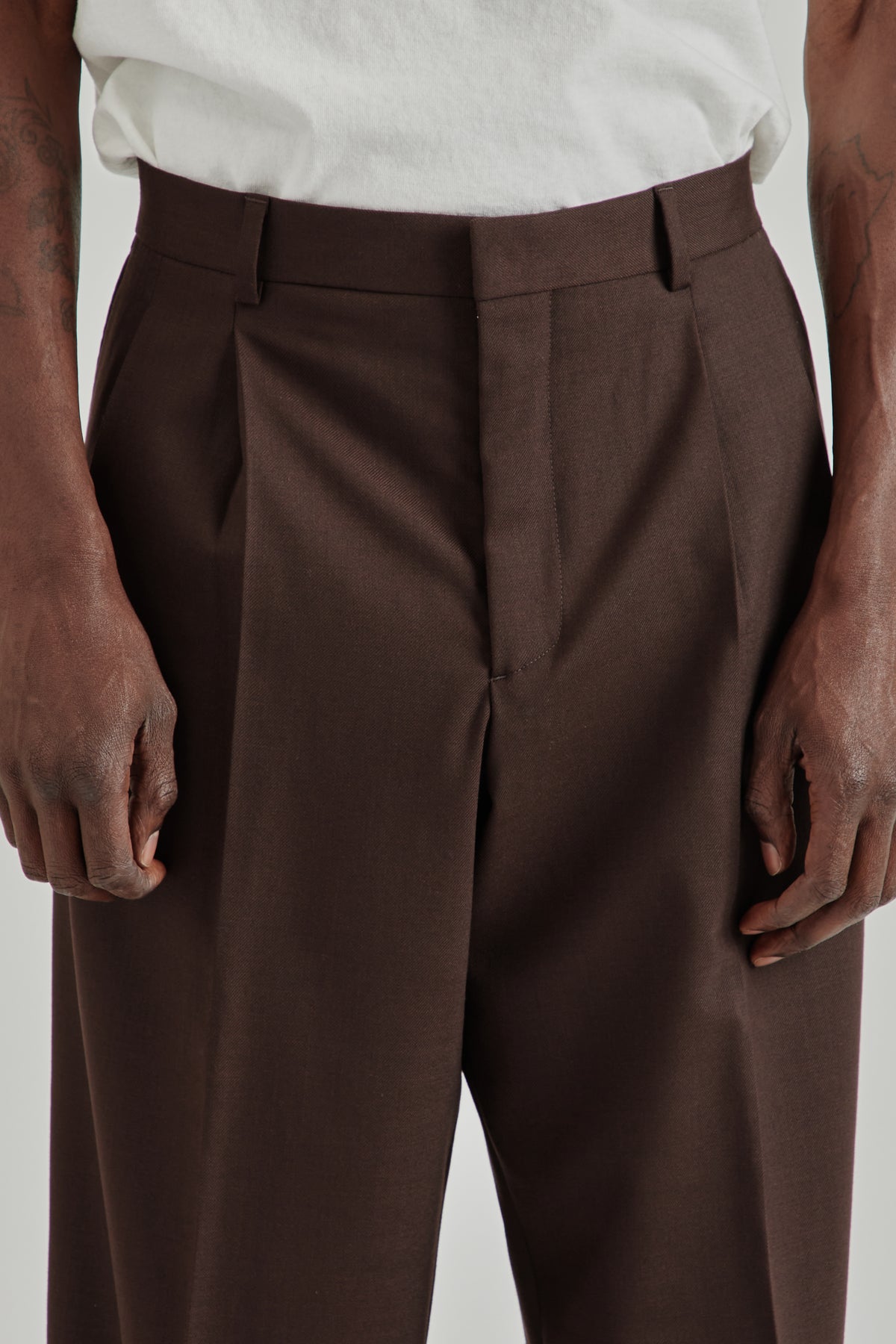 Sunflower FW26 Wide Pleated Trouser Brown36