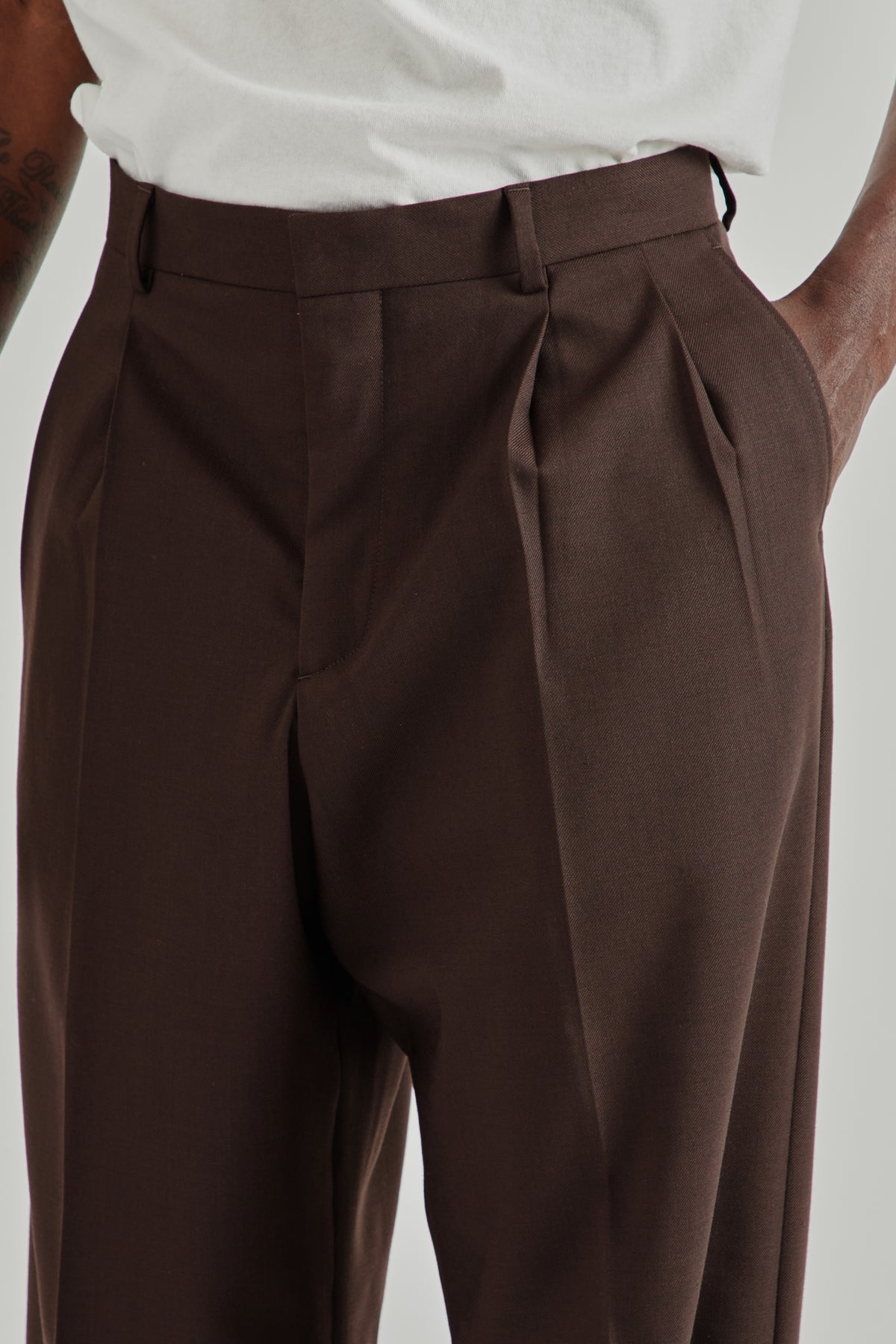 Sunflower FW26 Wide Pleated Trouser Brown38