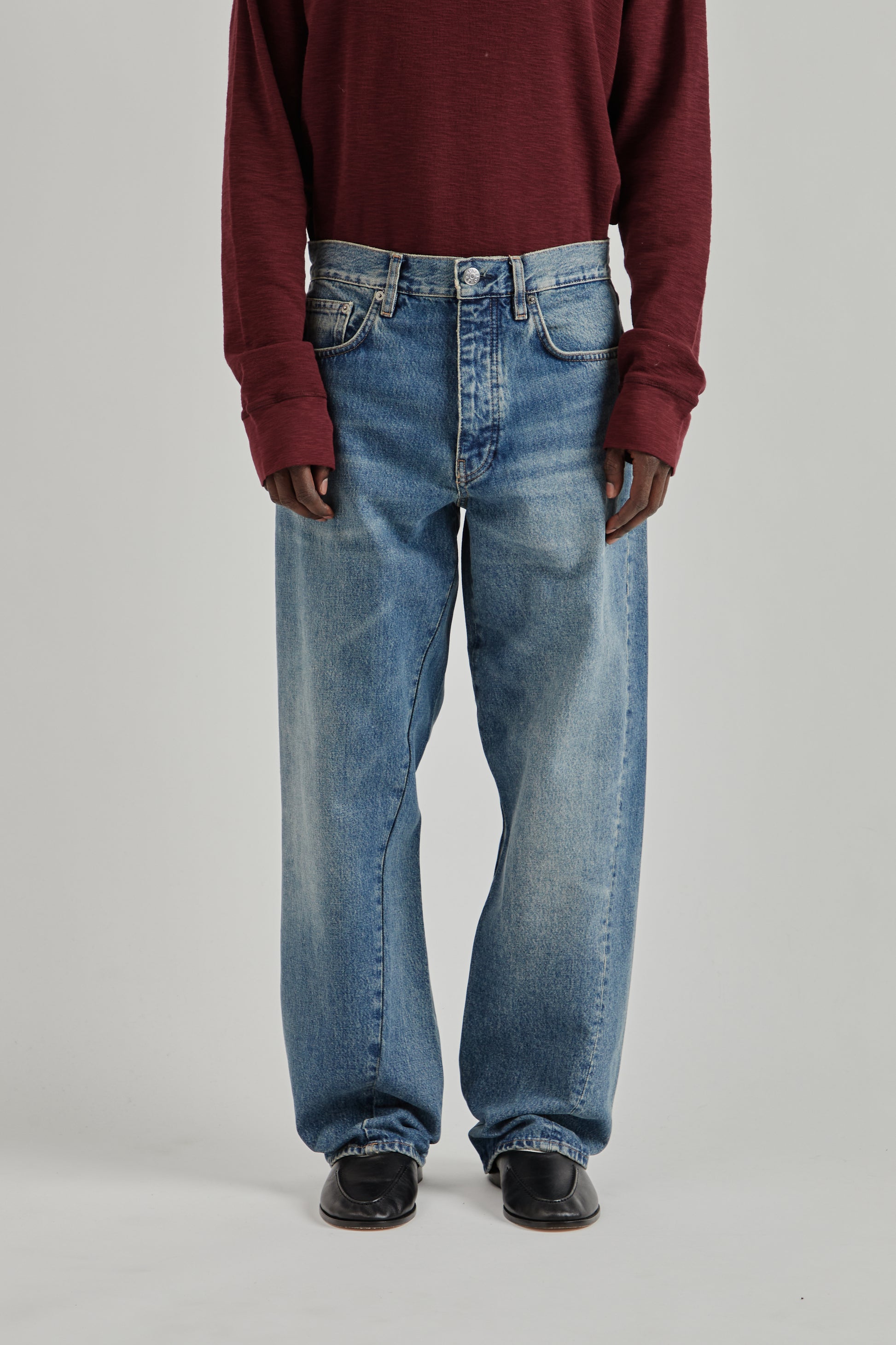 Sunflower FW26 Wide Twist Denim Dark Blue Vintage0080