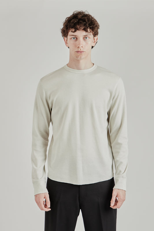 Wool Waffle Tee Long Sleeve - Kit White