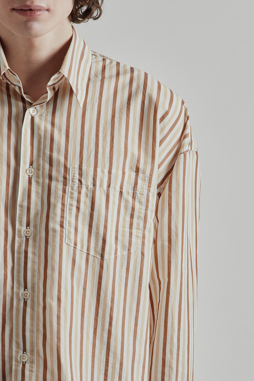 Sunflower Stable Shirt - Beige Stripe | Wallace Mercantile Shop