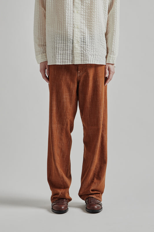 Wide Twist Jeans - Light Brown - Wallace Mercantile Shop