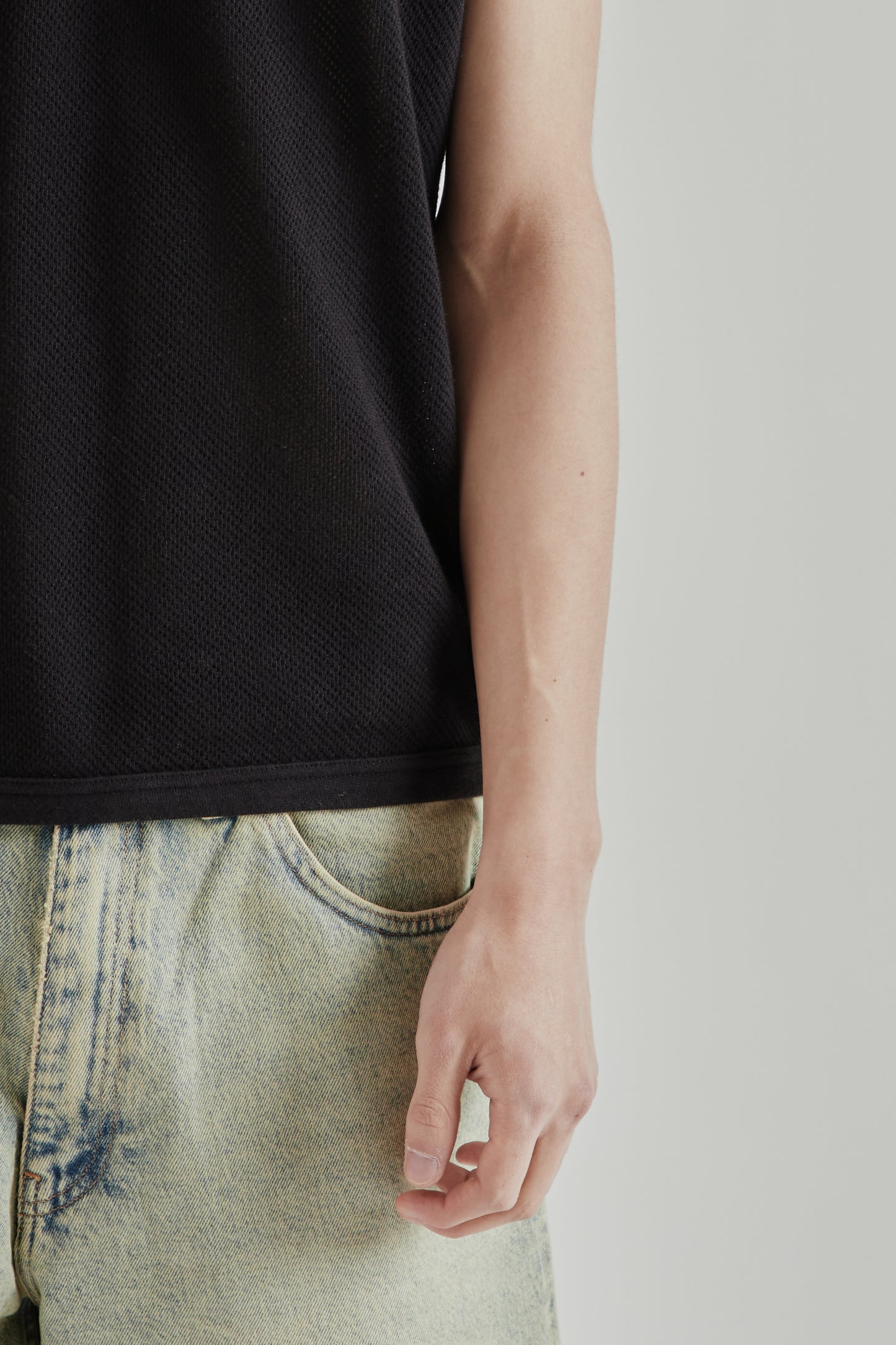 Sunflower SS26 Mesh Raglan Tee Black1600