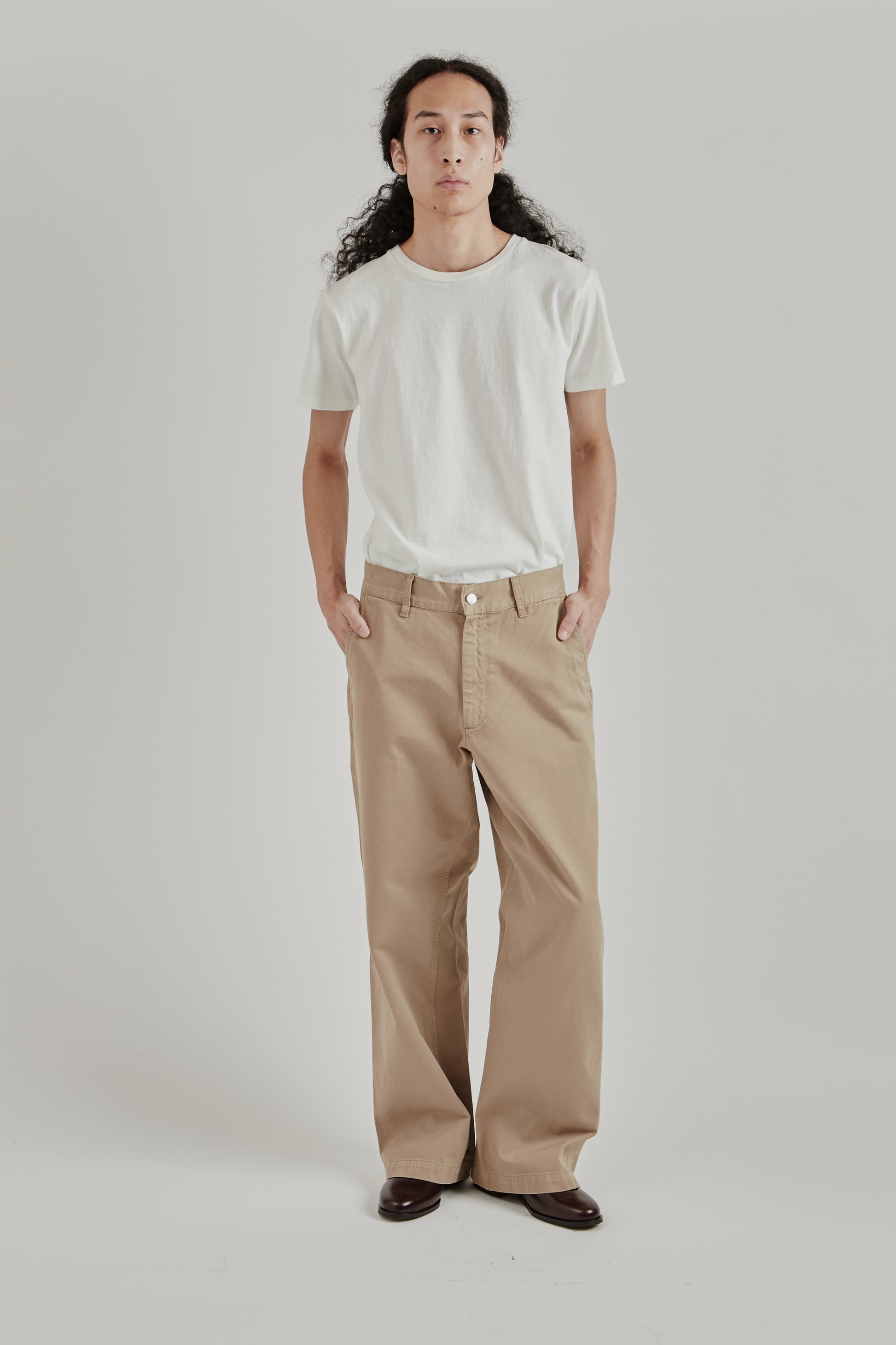 Sunflower SS26 Wide Twist Chino Khaki1808
